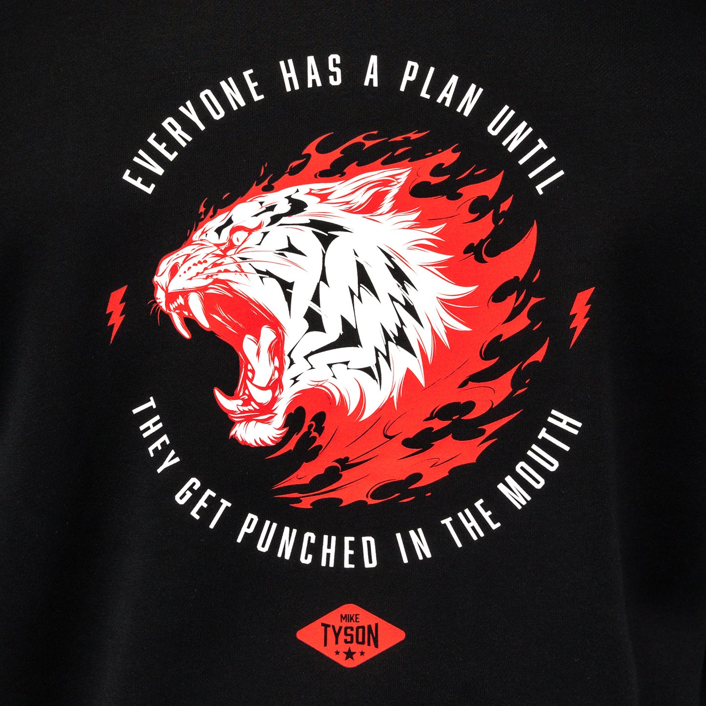 Venum x Mike Tyson: Tiger 후디 – 딥 블랙/인텐스 레드
