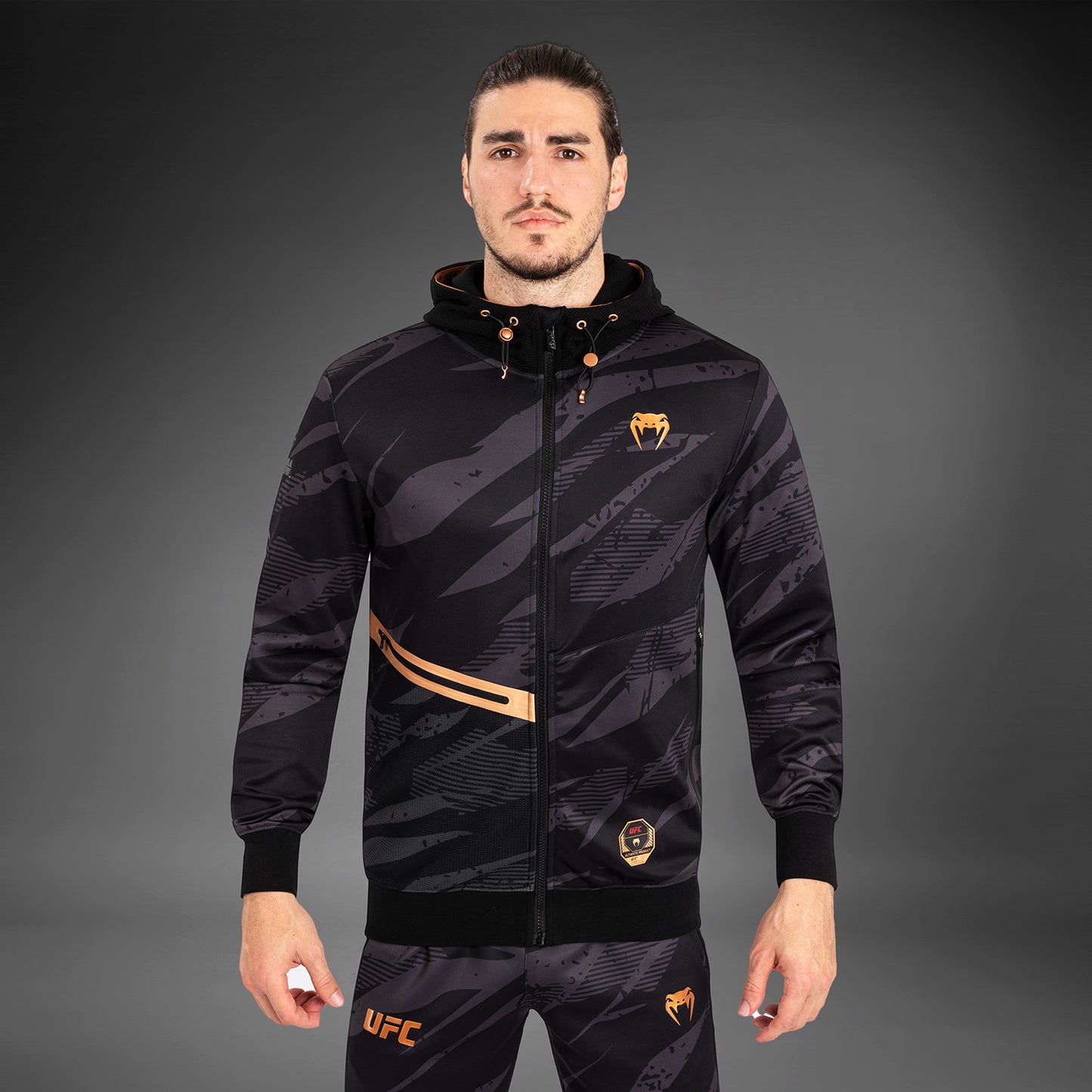 UFC Adrenaline by Venum Fight Week 남성용 집업 후드티 – 어반 카모