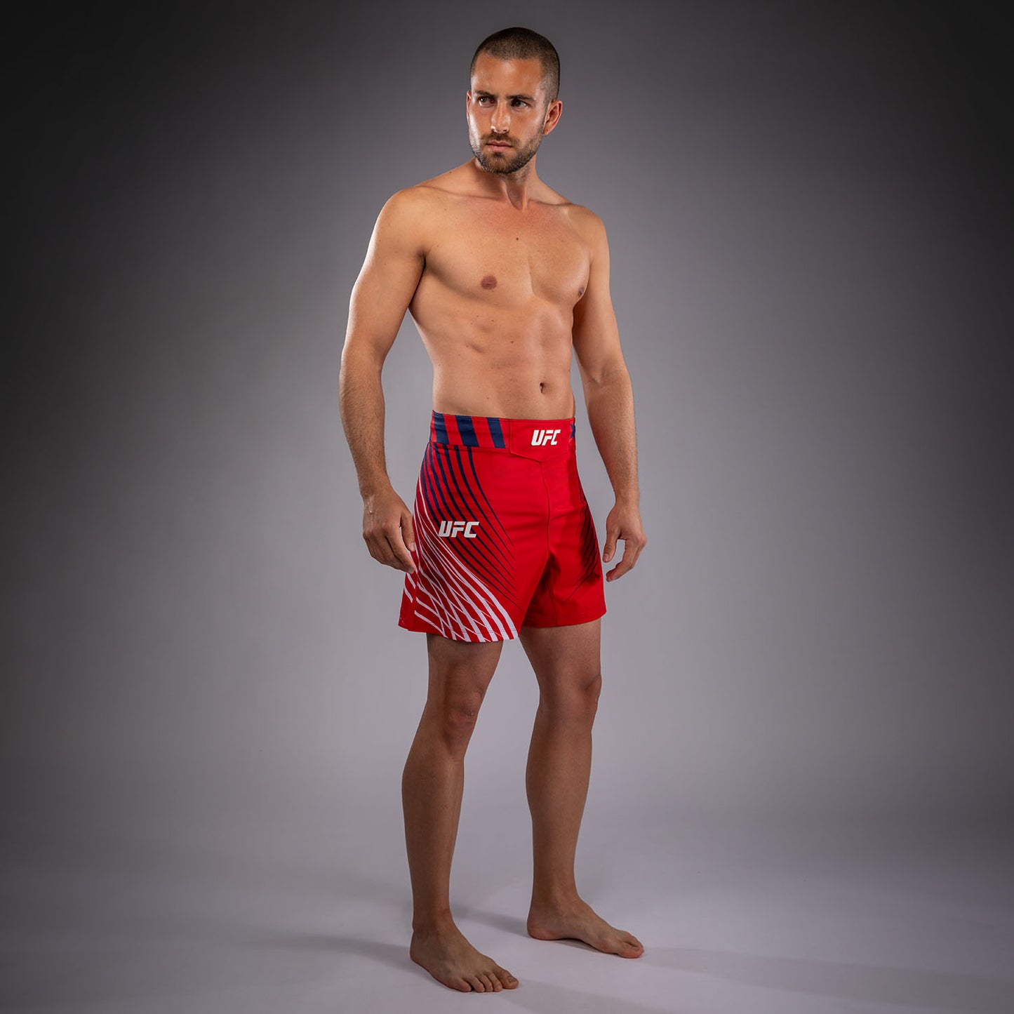 Official UFC Freedom 250 by Venum 남성용 Authentic Fight Night 파이트 쇼츠 쇼트 핏 - 레드