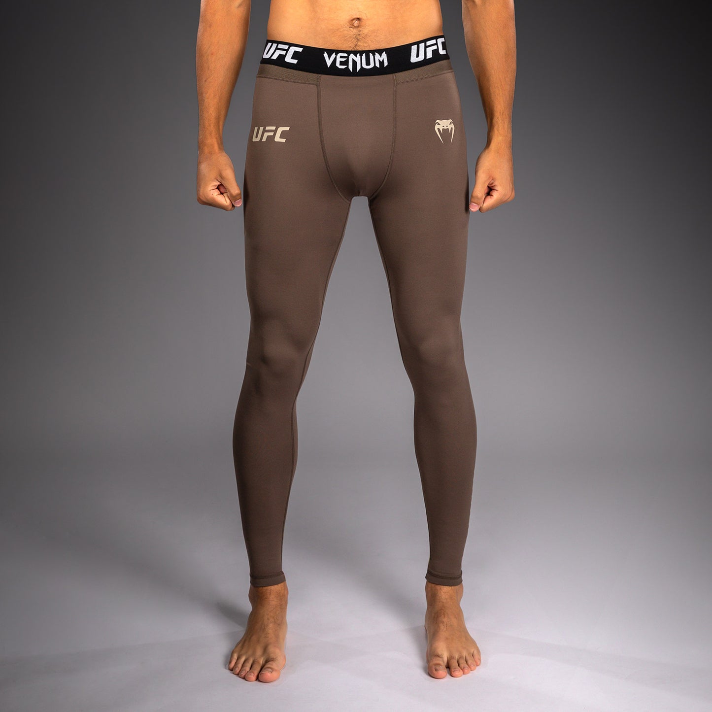 Venum UFC Unity by Venum Authentic Fight Week 남성 기능성 컴프레션 타이츠 - 브라운