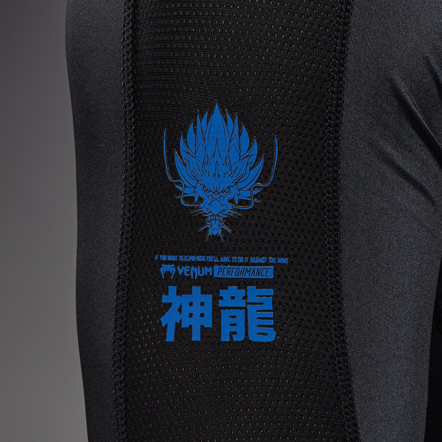 Venum Thunder Dragon 긴팔 래쉬가드 – 블랙/로열 블루