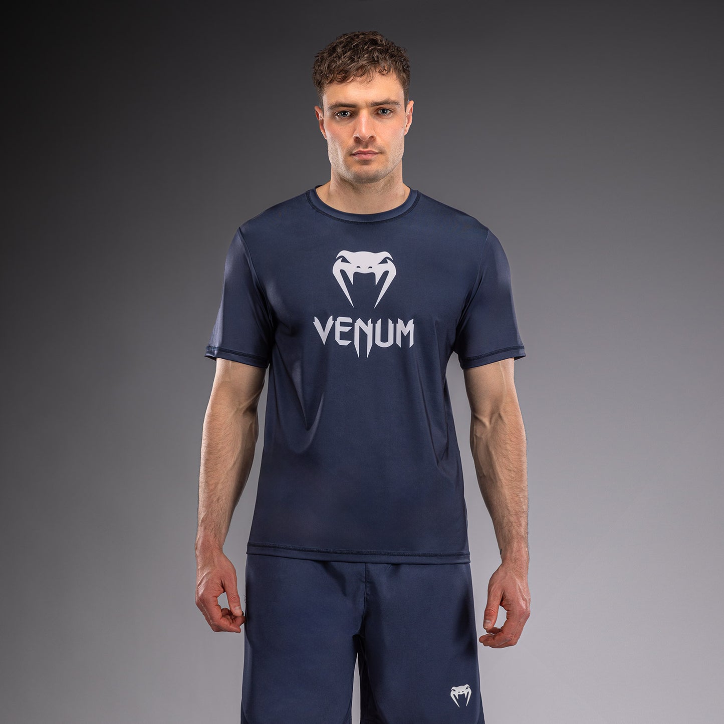 Venum Classic Dry Tech 티셔츠 - 네이비 블루/화이트