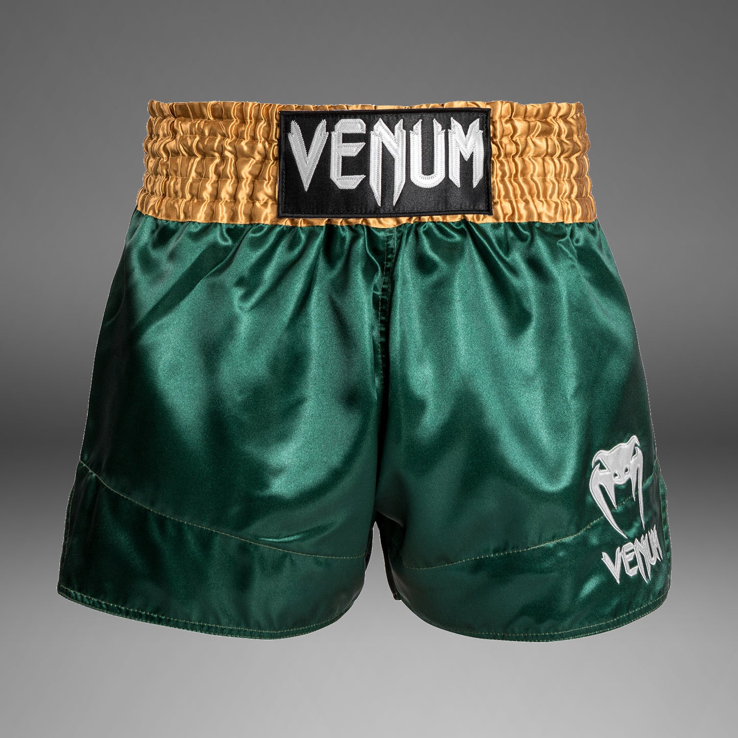 Venum Classic 무에타이 쇼츠 – 그린/골드/화이트