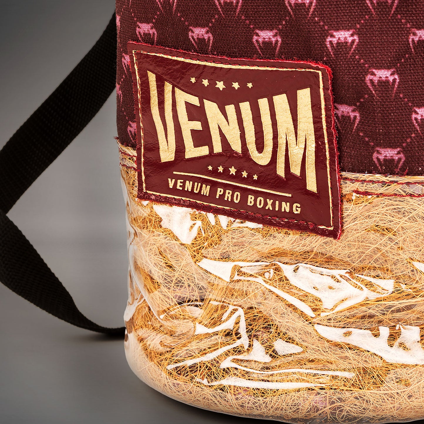 Venum Coco Monogram Pro 레이스업 복싱 글러브 – 가넷 레드