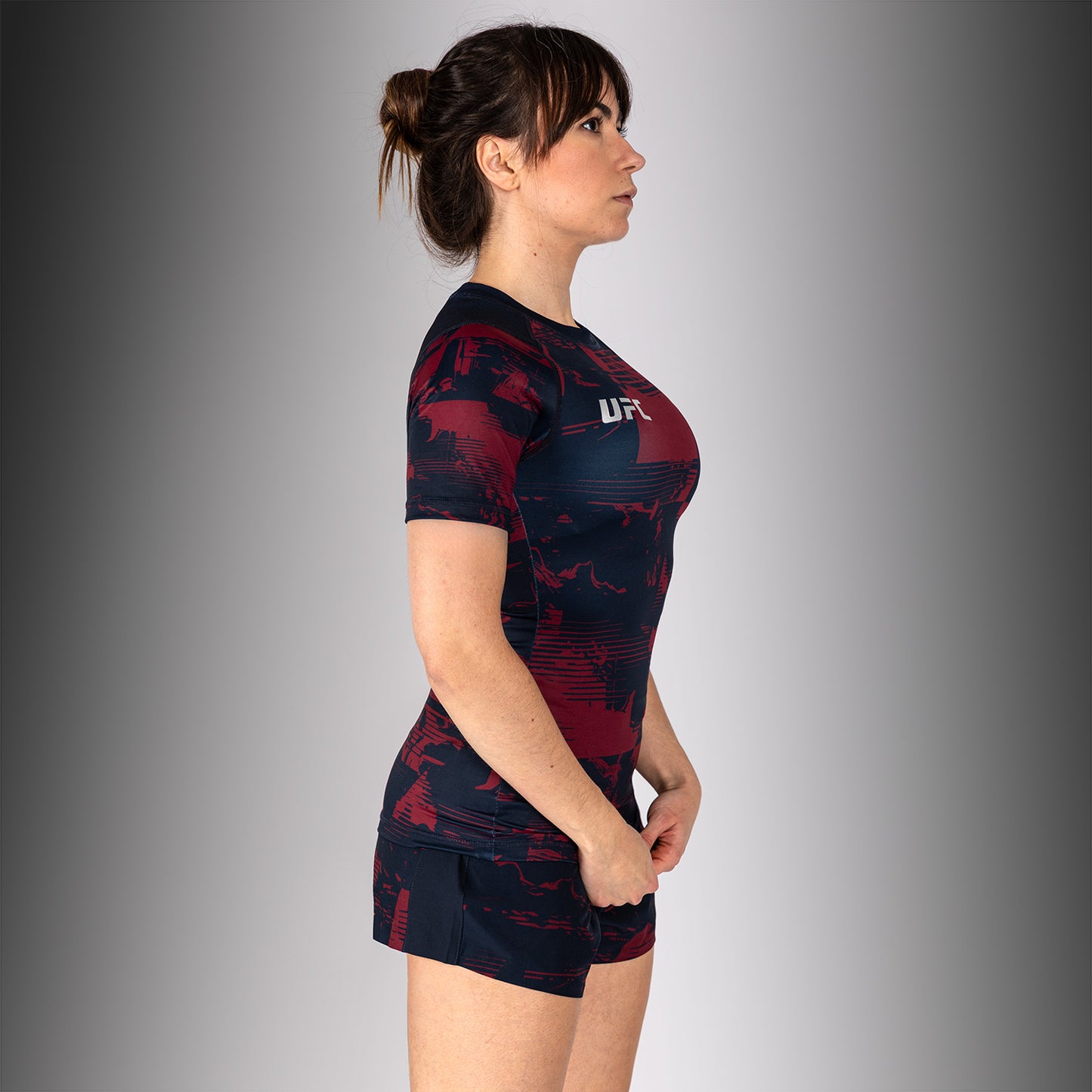 Women’s UFC Zenith by Venum 네이비 블루 오센틱 파이트 위크 퍼포먼스 반팔 래쉬가드