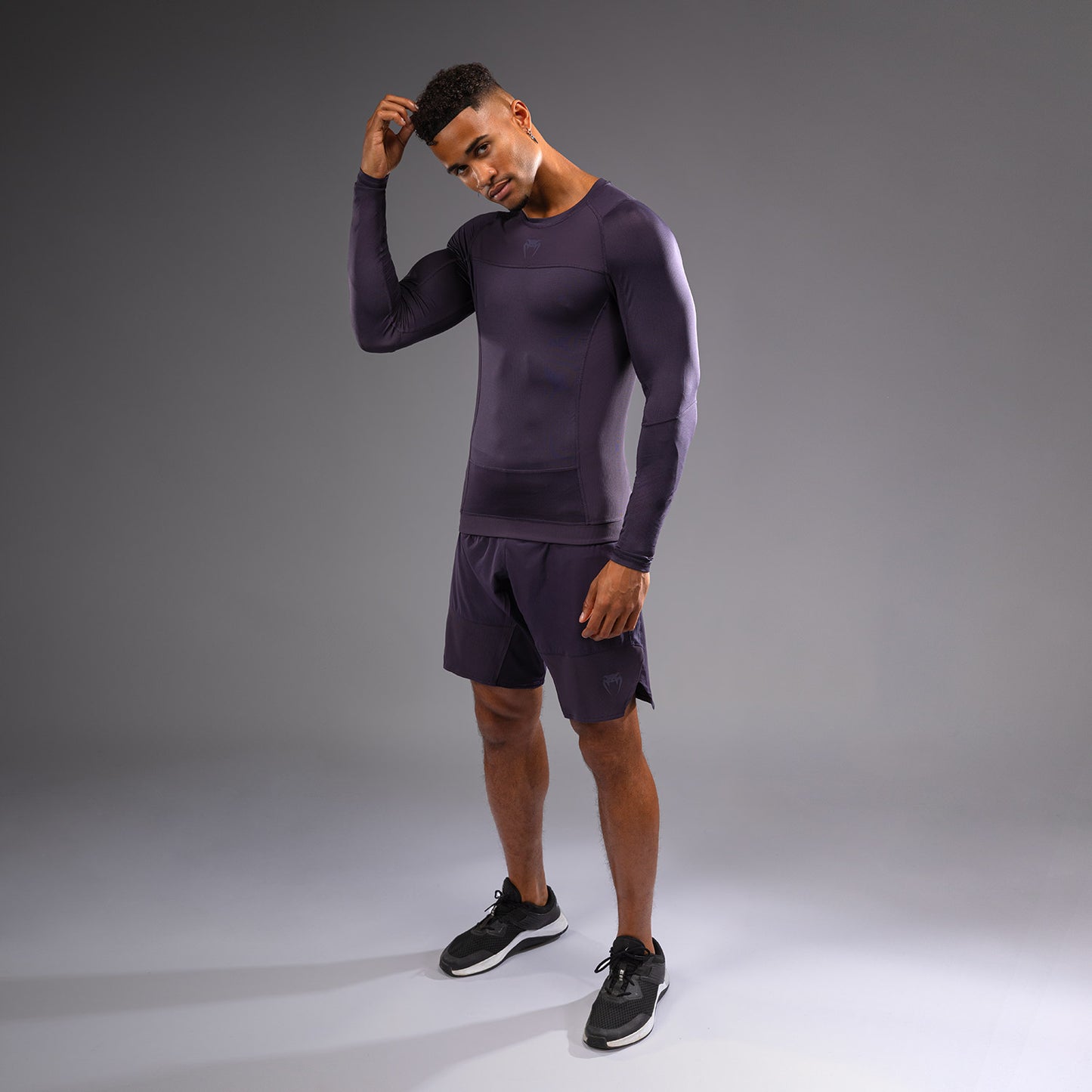 Venum G-Fit Air 남성용 긴팔 래쉬가드 – 다크 퍼플