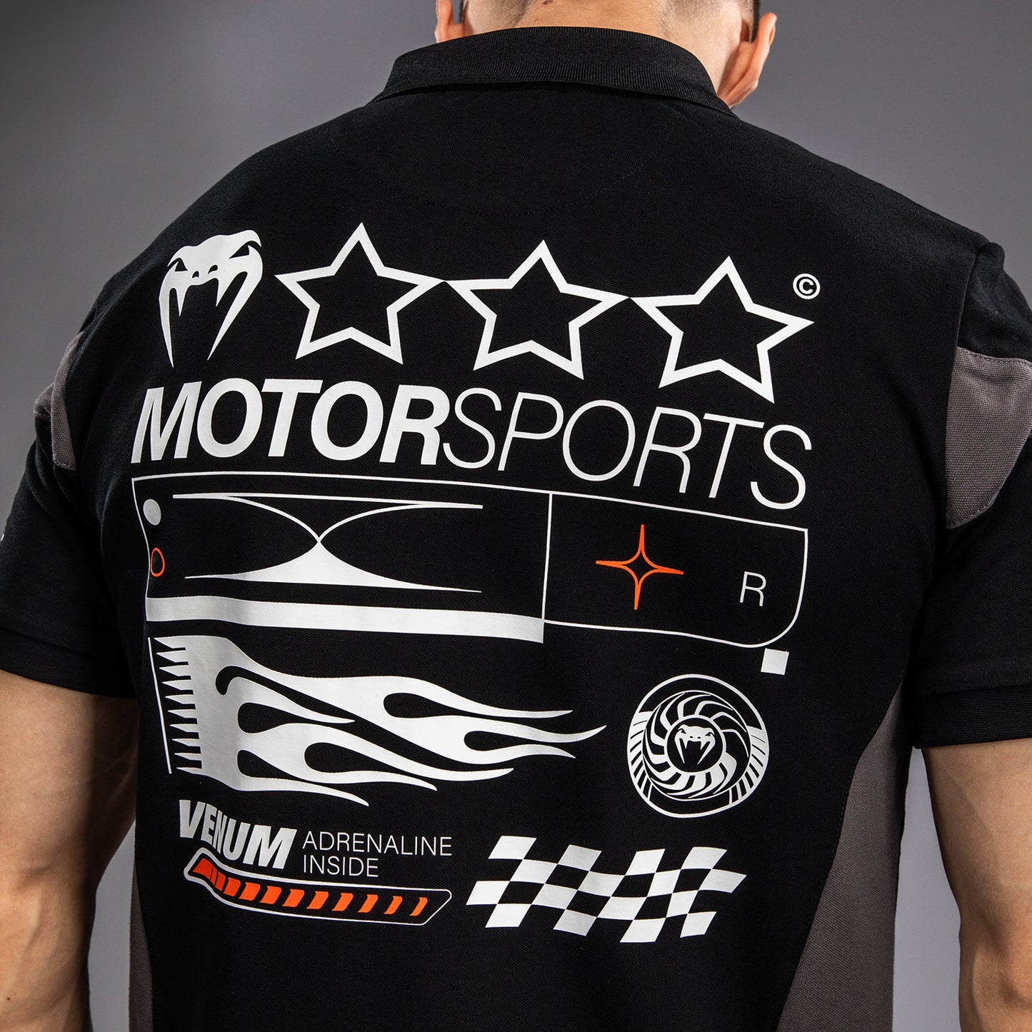 Venum Motorsport 코튼 폴로 – 딥 블랙