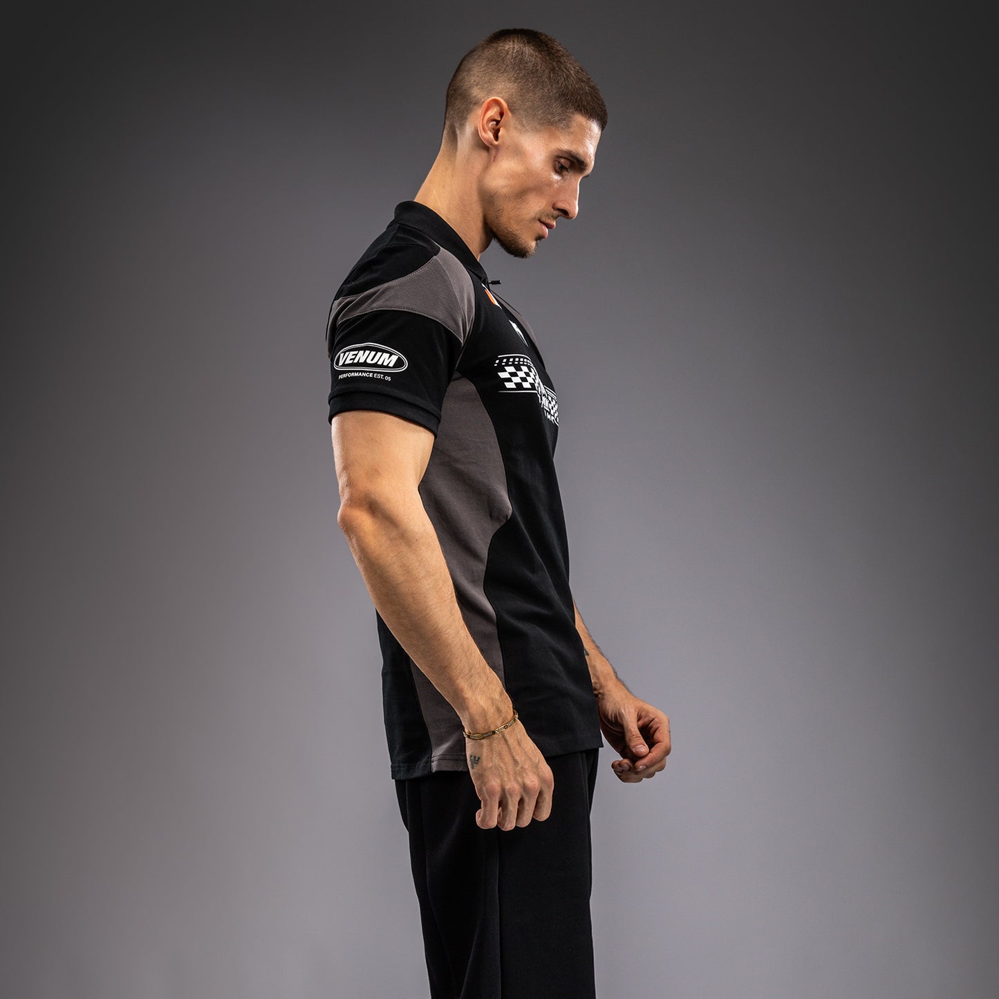 Venum Motorsport 코튼 폴로 – 딥 블랙