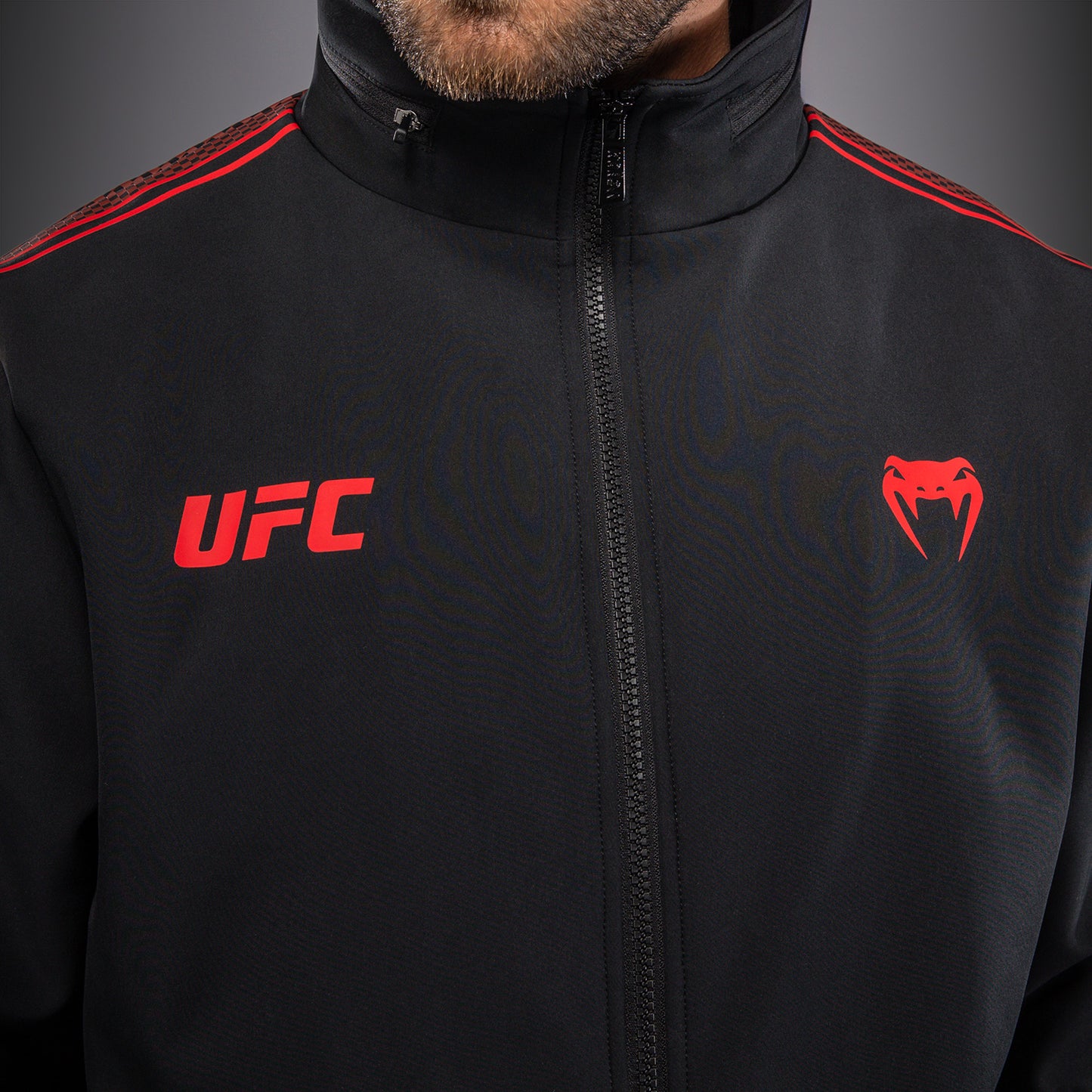 Venum UFC Unity by Venum Authentic Fight Week 남성 집업 후디 - 블랙