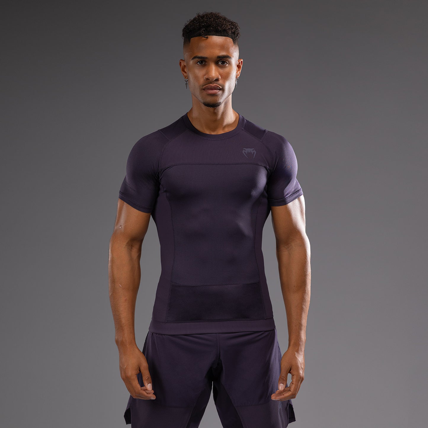 Venum G-Fit Air 남성용 반팔 래쉬가드 – 다크 퍼플