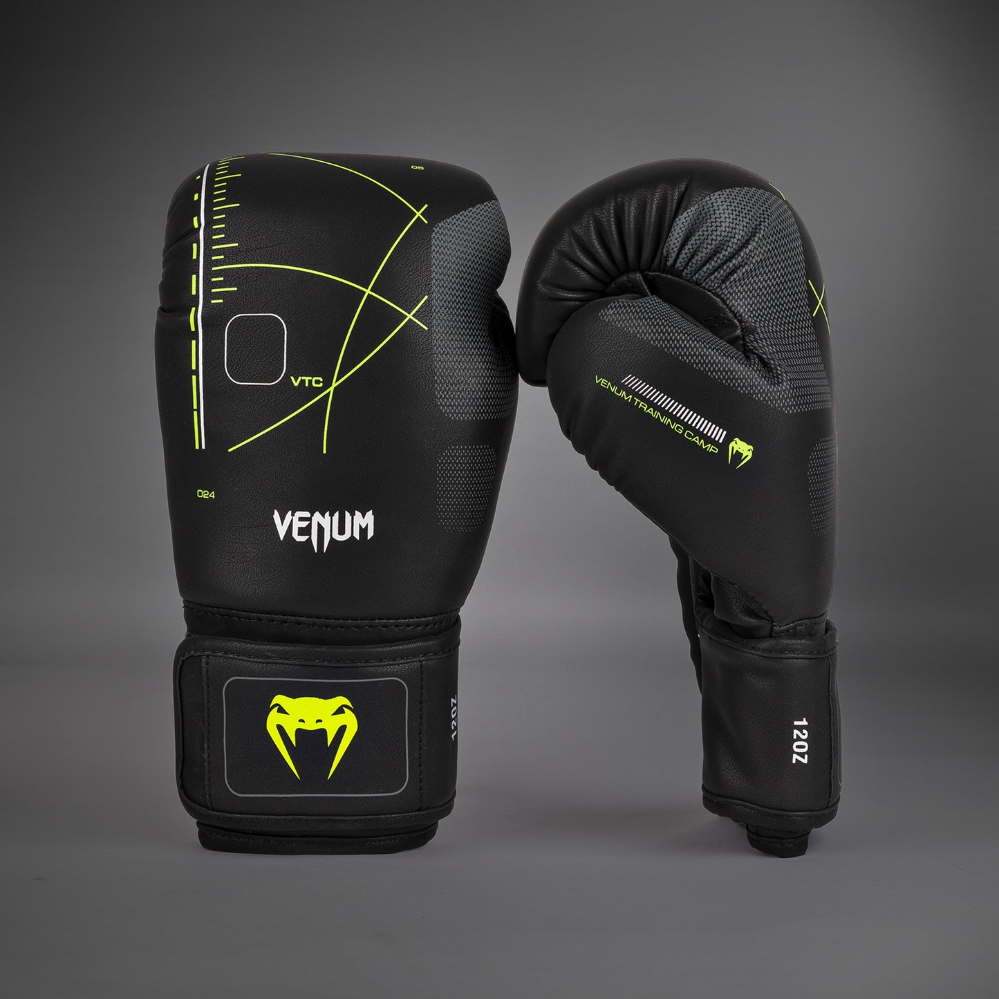 Venum Training Camp 4.0 복싱 글러브 – 블랙/네온 옐로우