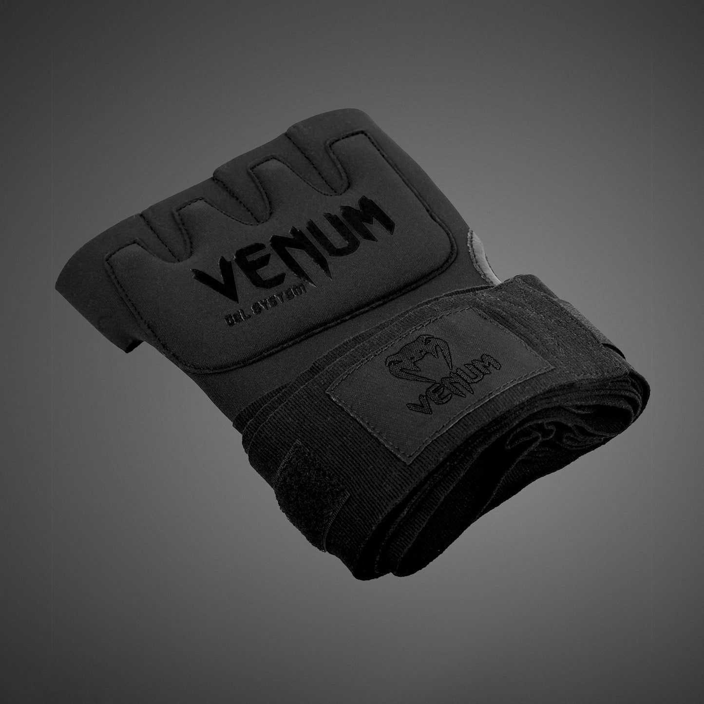 Venum Gel Kontact 퀵 랩 - 블랙/블랙