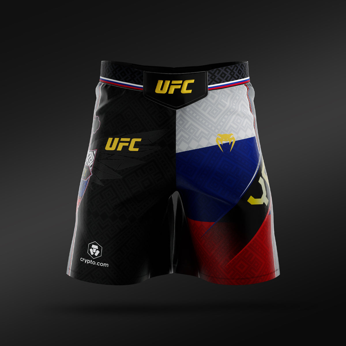 Venum UFC Unrivaled by Venum Petr Yan 남성용 롱 핏 파이트 쇼츠 – 블랙