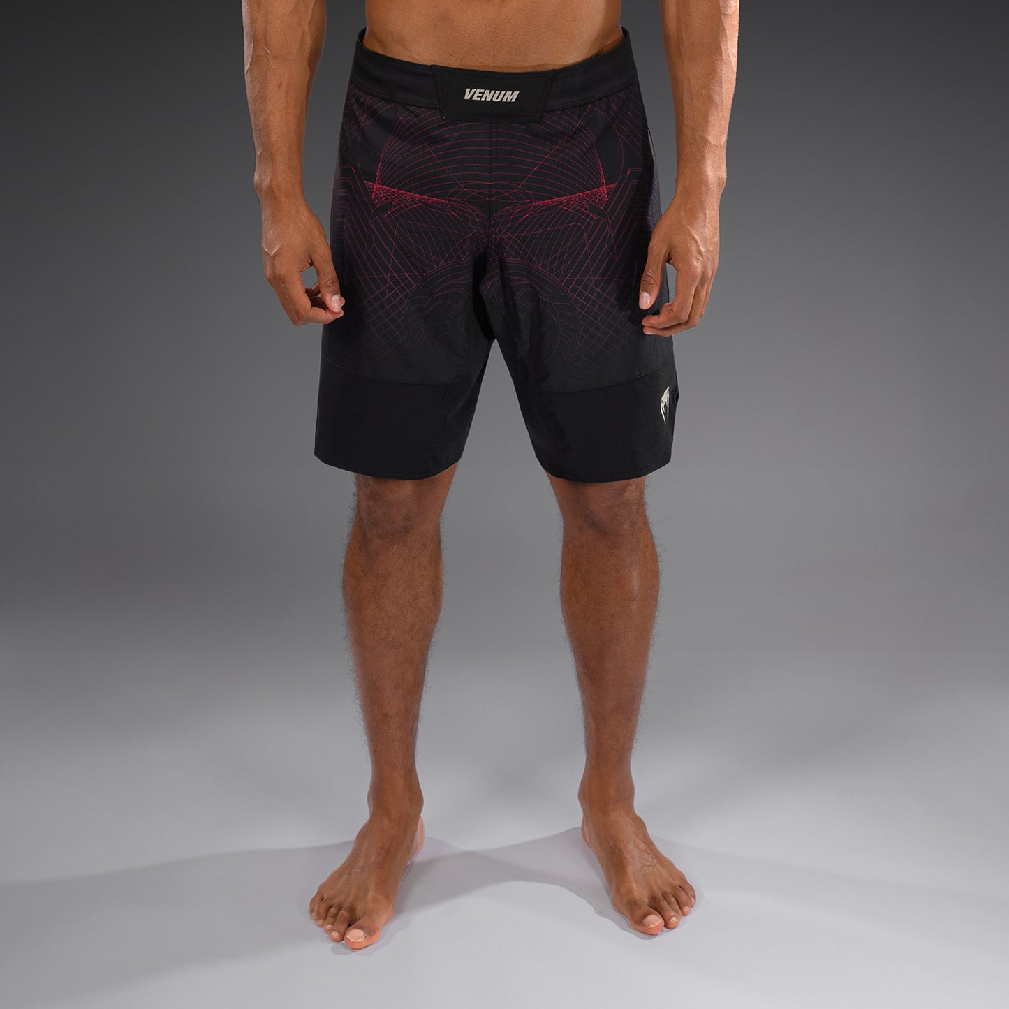 Venum G-Fit Air 남성용 파이트 쇼츠 – 딥 블랙/파이어 레드