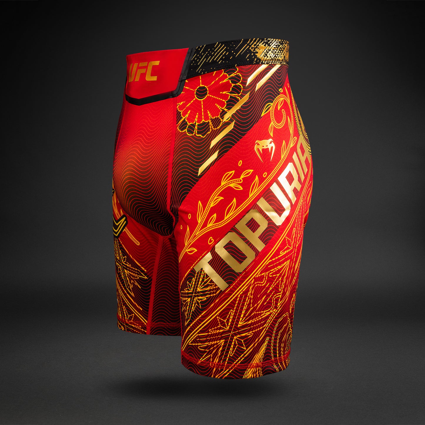 남성용 UFC Unrivaled by Venum 레드 Ilia 탑우리아 발리 투도 쇼츠