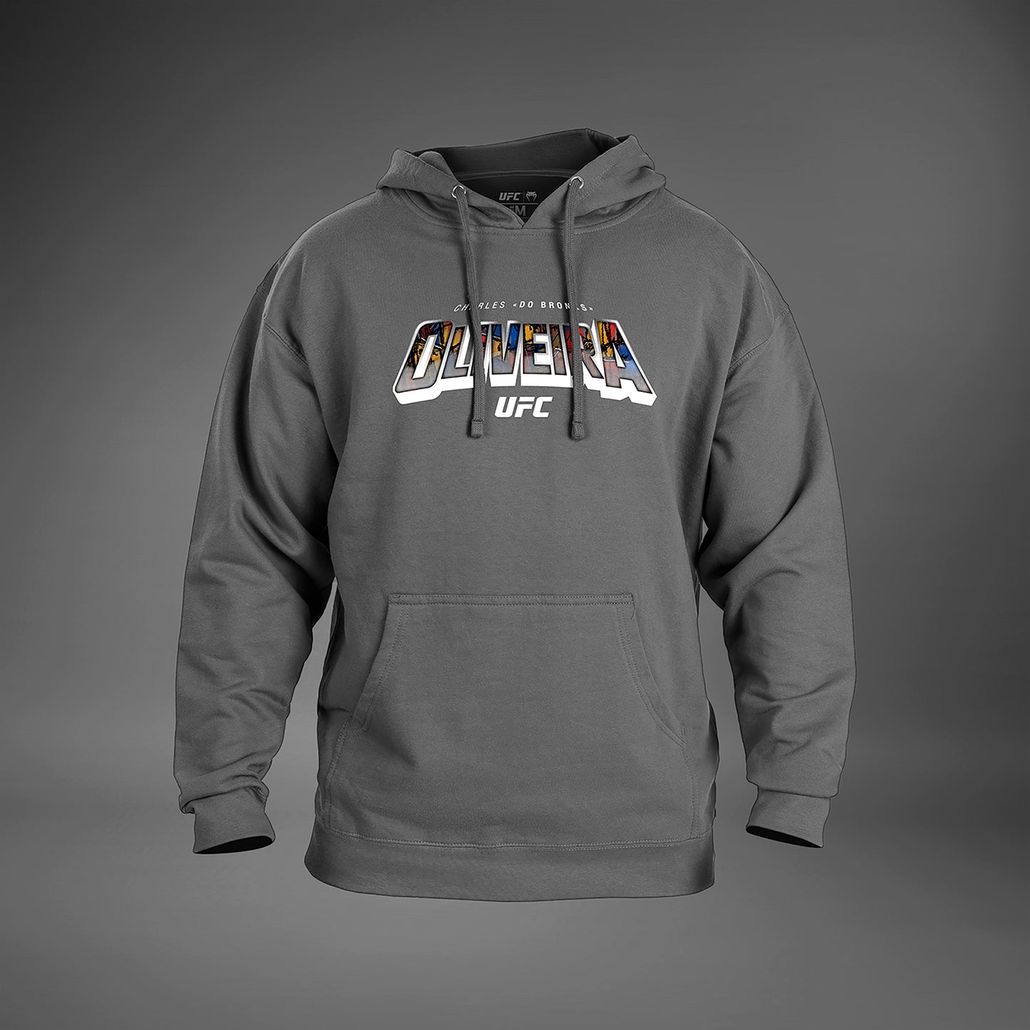 Men's UFC Unrivaled by Venum 후드 티셔츠 – 헤더 그레이 – 찰스 올리베이라