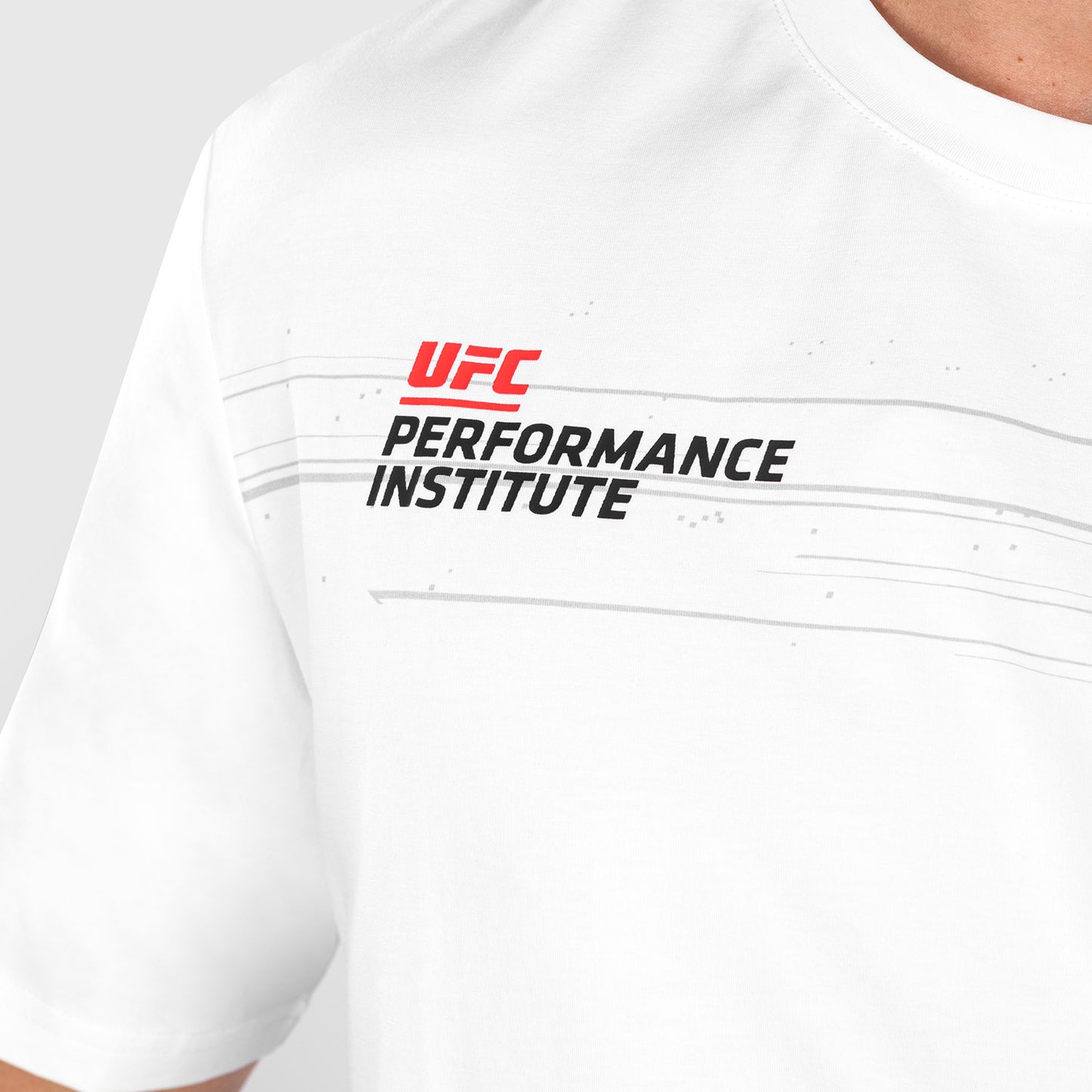 UFC Venum Performance Institute 2.0 남성용 티셔츠 – 화이트