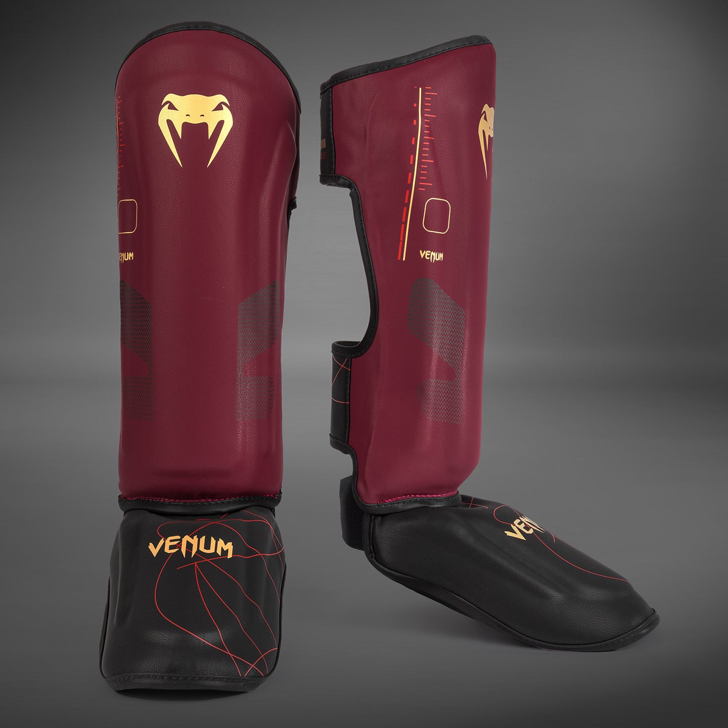 Venum Tactical XT 정강이 보호대 – 블랙/버건디/골드