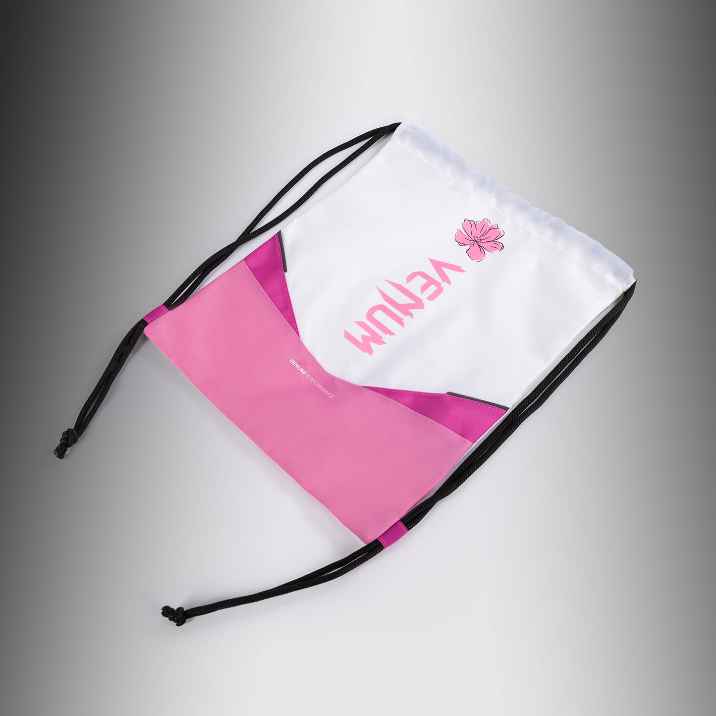 Venum Evo 2 플라워 드로스트링 백 (10-15L) – 화이트/캔디 핑크
