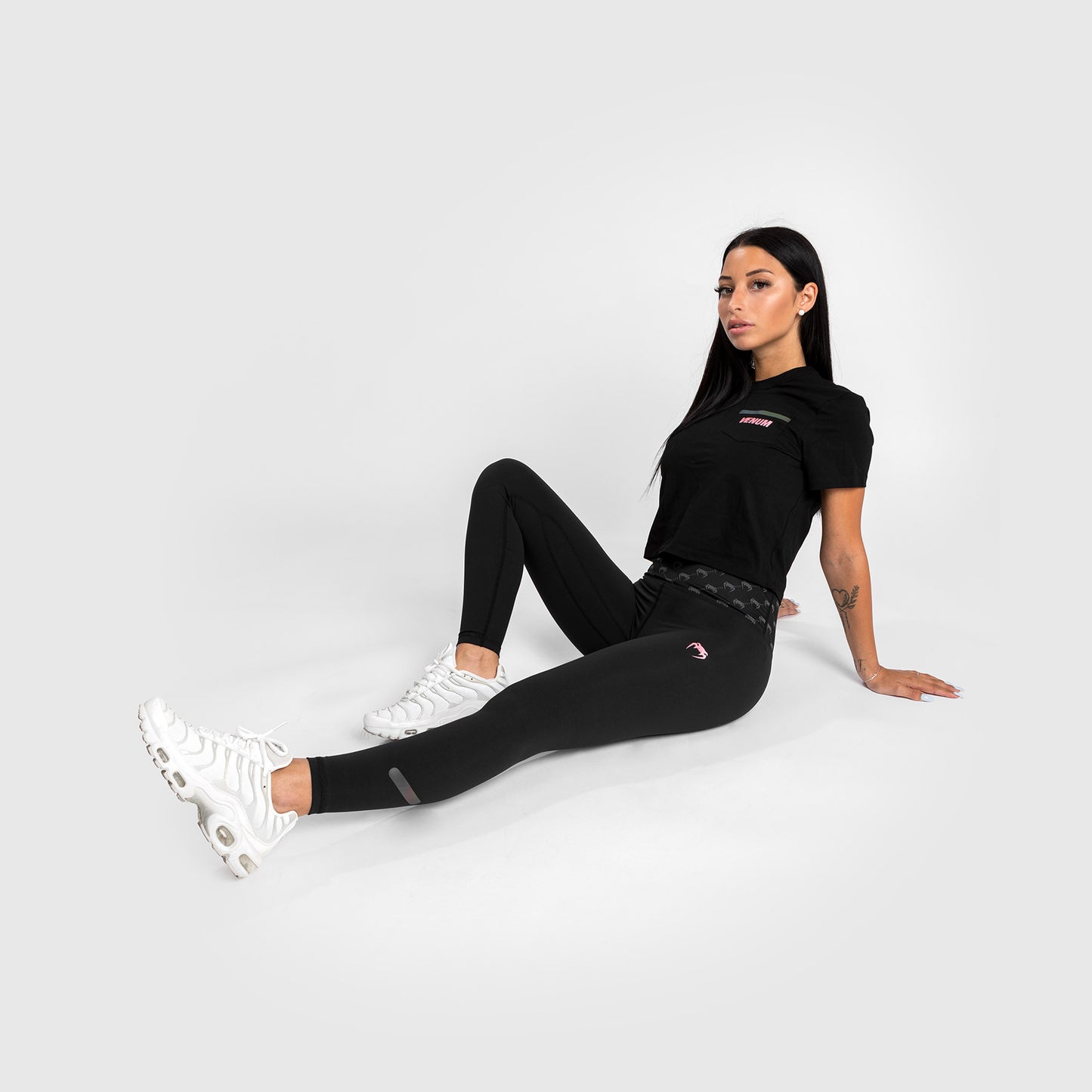 Venum Monogram 7/8 레깅스 – 블랙/핑크 골드