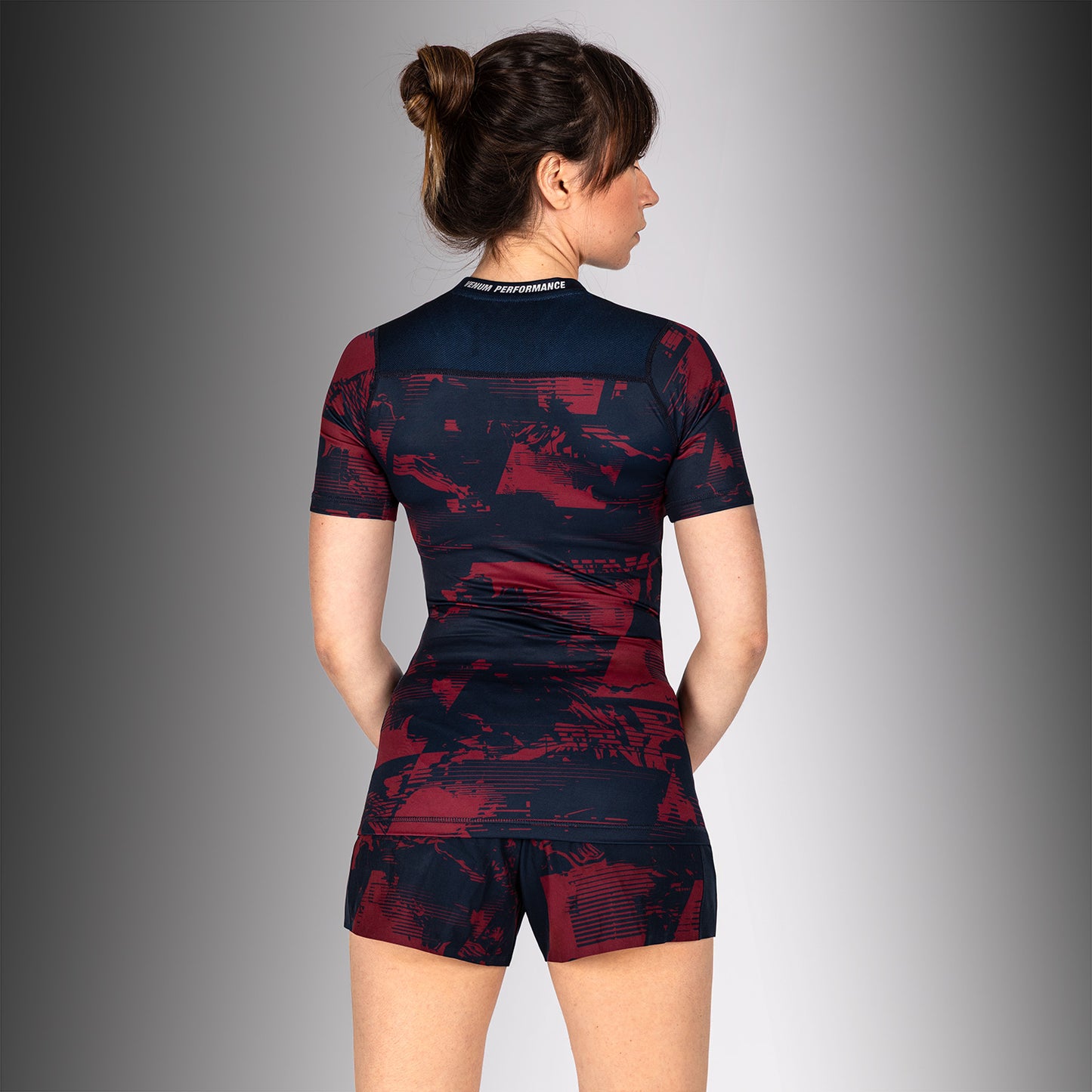 Women’s UFC Zenith by Venum 네이비 블루 오센틱 파이트 위크 퍼포먼스 반팔 래쉬가드