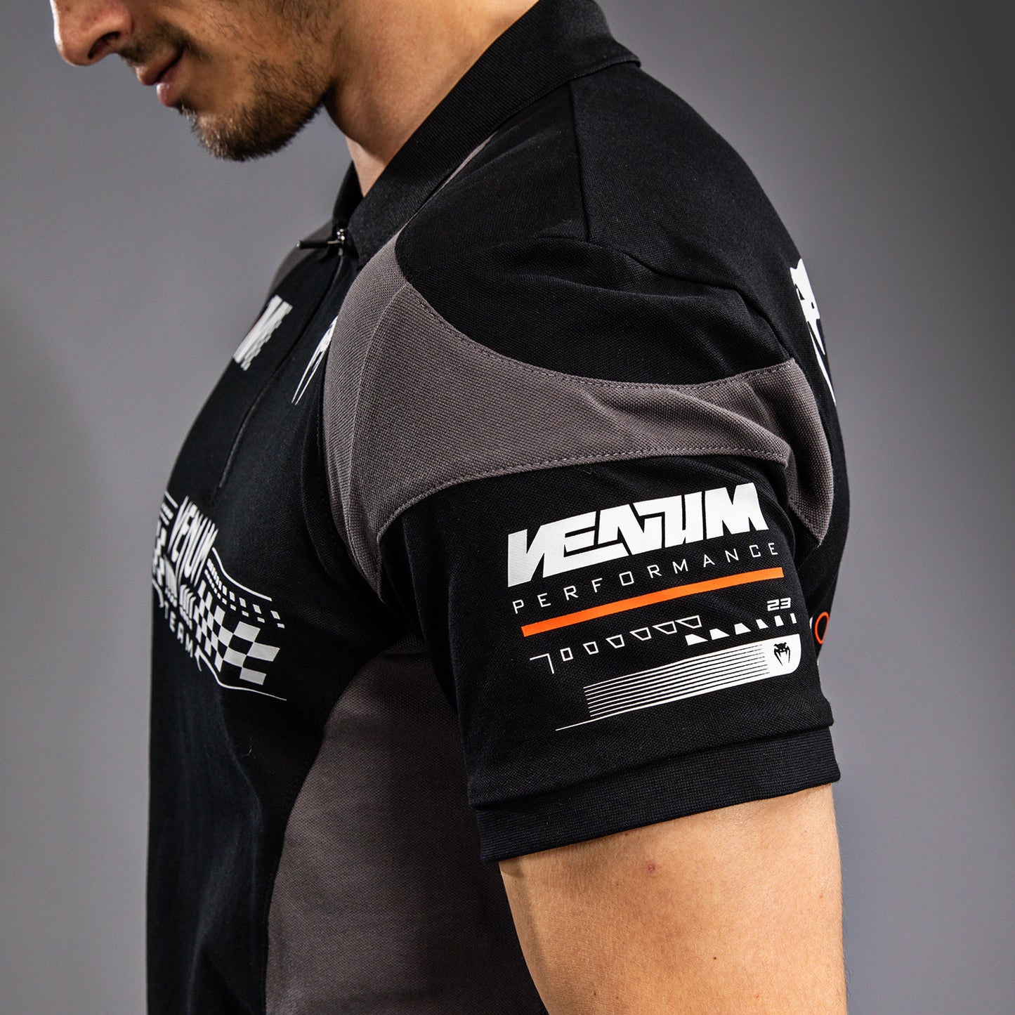 Venum Motorsport 코튼 폴로 – 딥 블랙