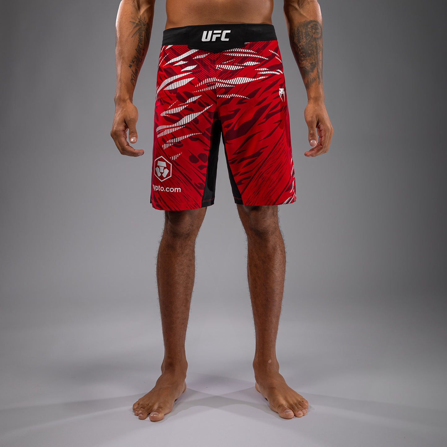 UFC Fusion by Venum Authentic Fight Night 남성용 파이트 쇼츠 – 롱 핏 – 레드