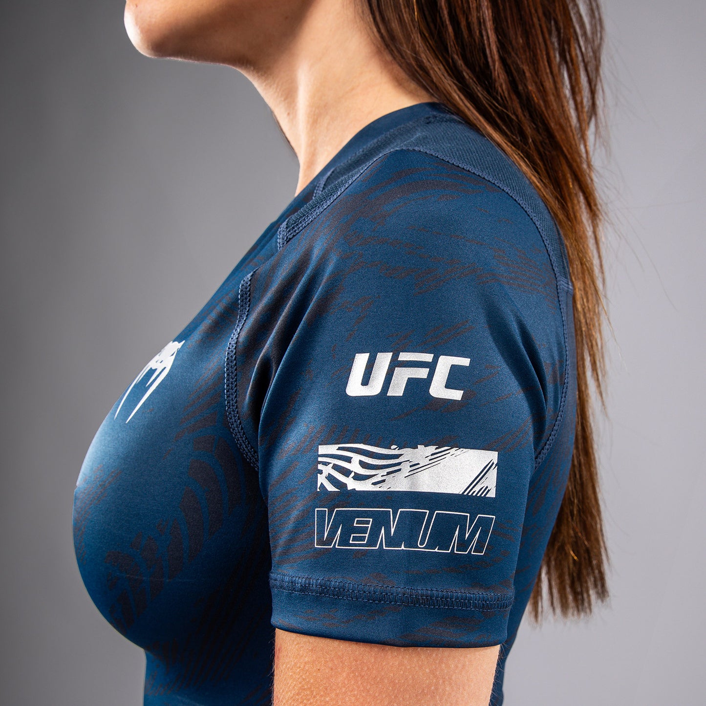 UFC Fusion by Venum Fight Week 여성용 퍼포먼스 반팔 래쉬가드 – 오션 그린