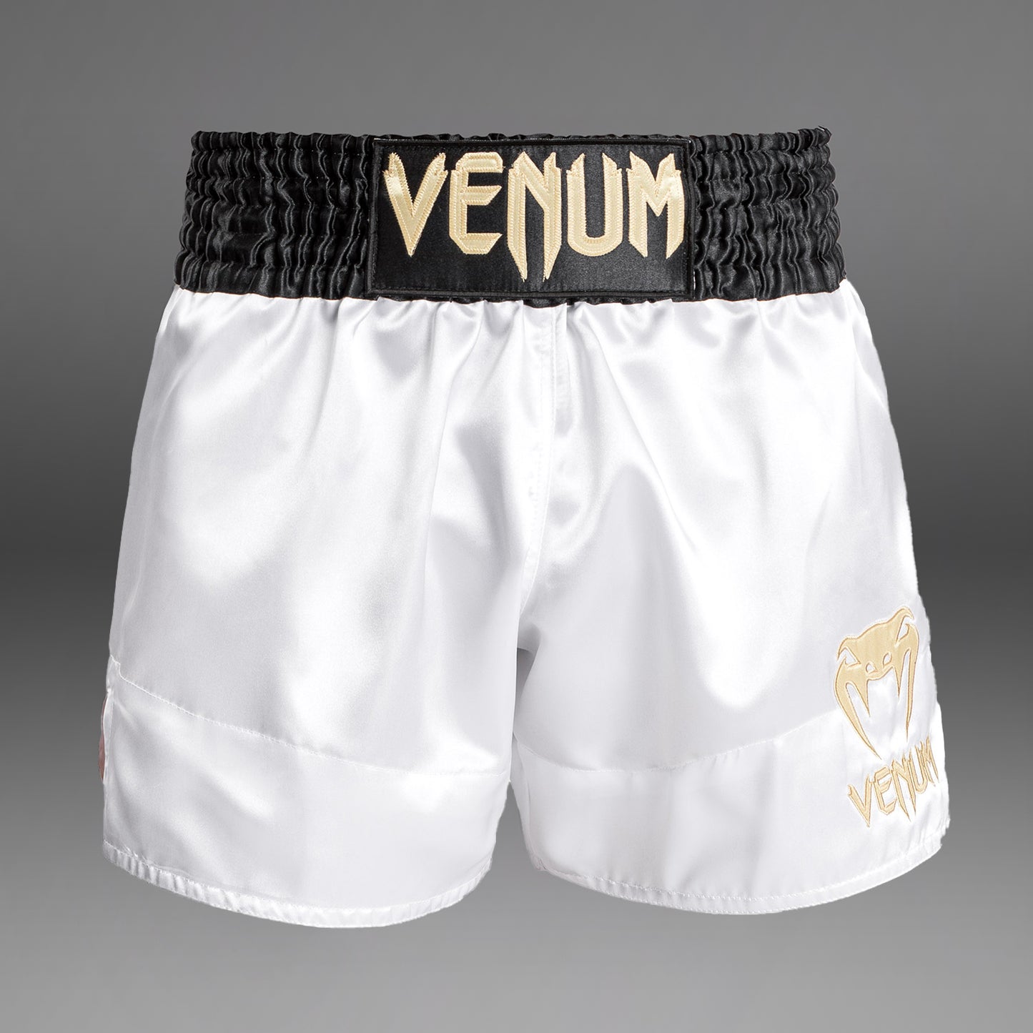 Venum Classic 무에타이 쇼츠 – 화이트/골드/블랙