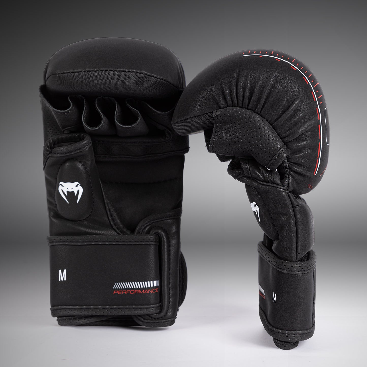 Venum Tactical XT 스파링 글러브 – 블랙/파이어 레드
