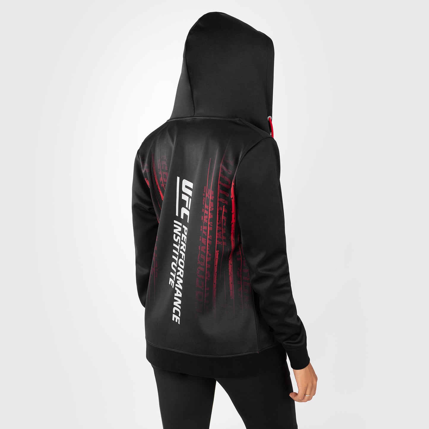 UFC Venum Performance Institute 2.0 여성용 집업 후디 – 블랙/레드