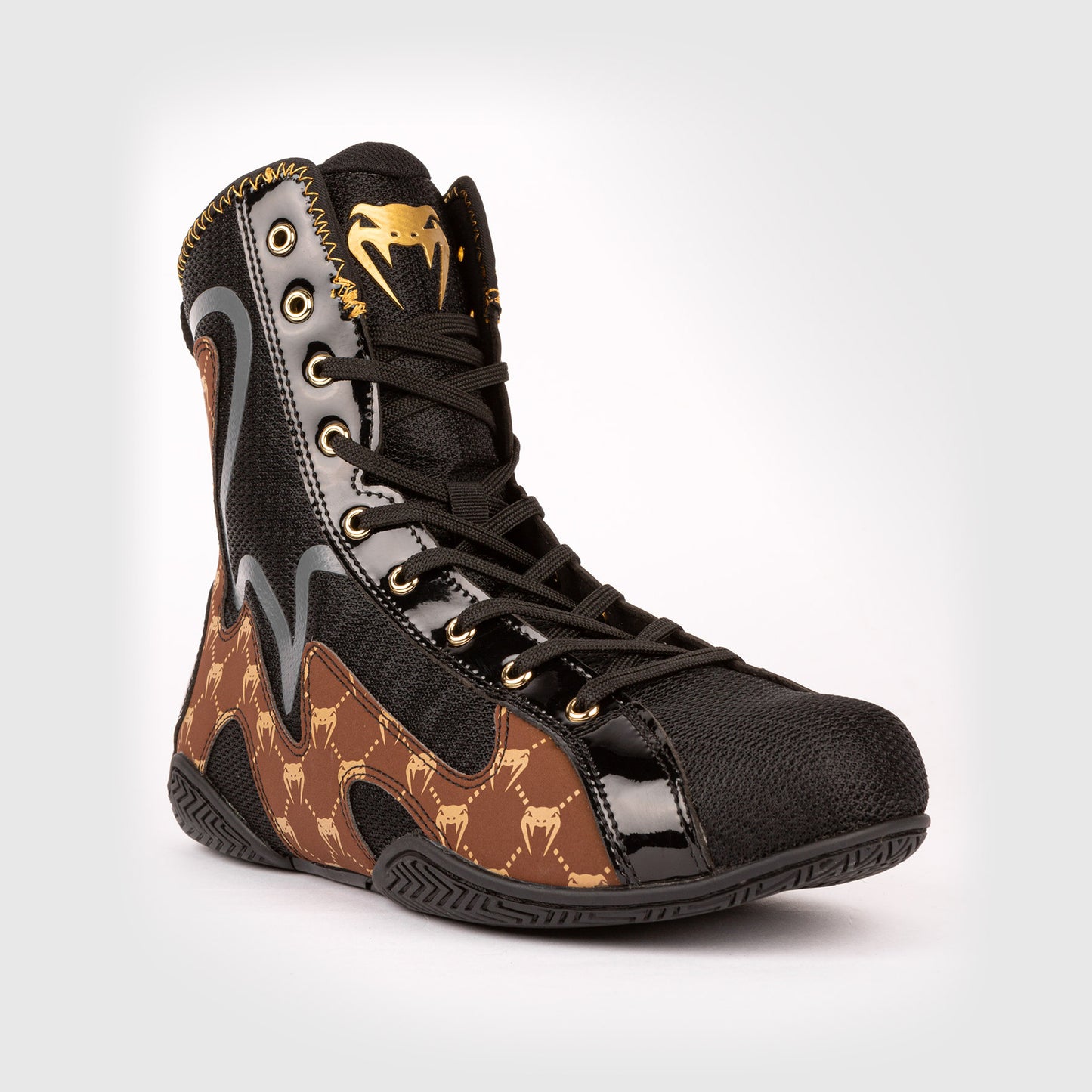Venum Elite Evo Monogram 복싱 슈즈 – 블랙/브라운