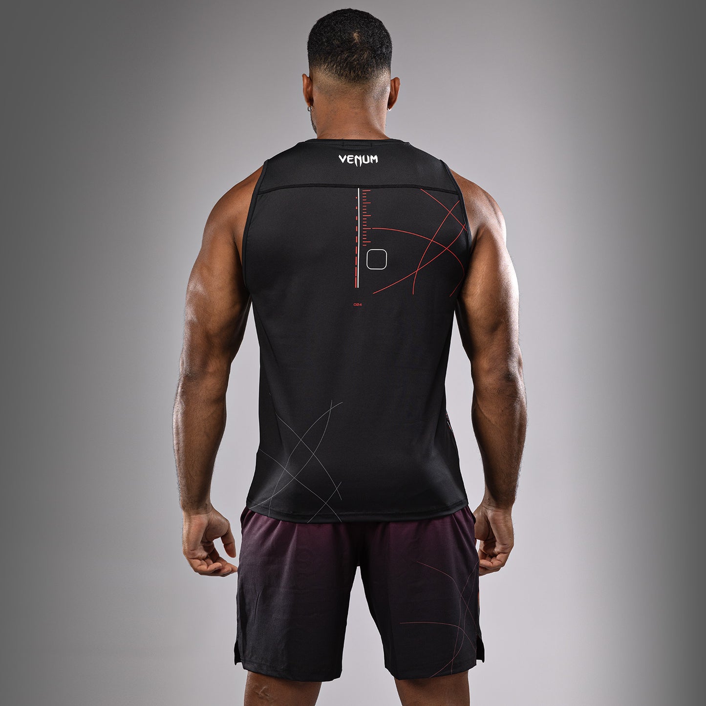 Venum Tactical XT 남성용 드라이 테크 탱크탑 – 블랙/파이어 레드