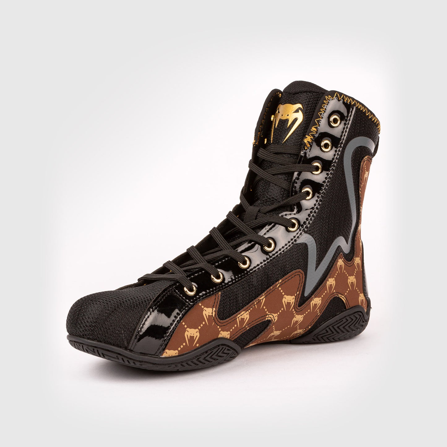 Venum Elite Evo Monogram 복싱 슈즈 – 블랙/브라운