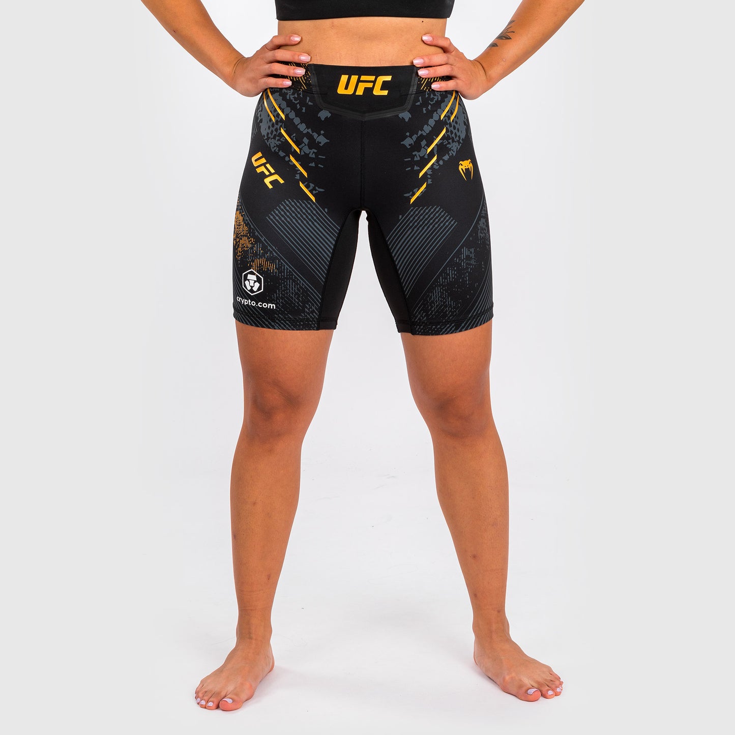 UFC Adrenaline by Venum Authentic Fight Night 여성용 발리 투도 쇼츠 – 롱 핏 – 챔피언