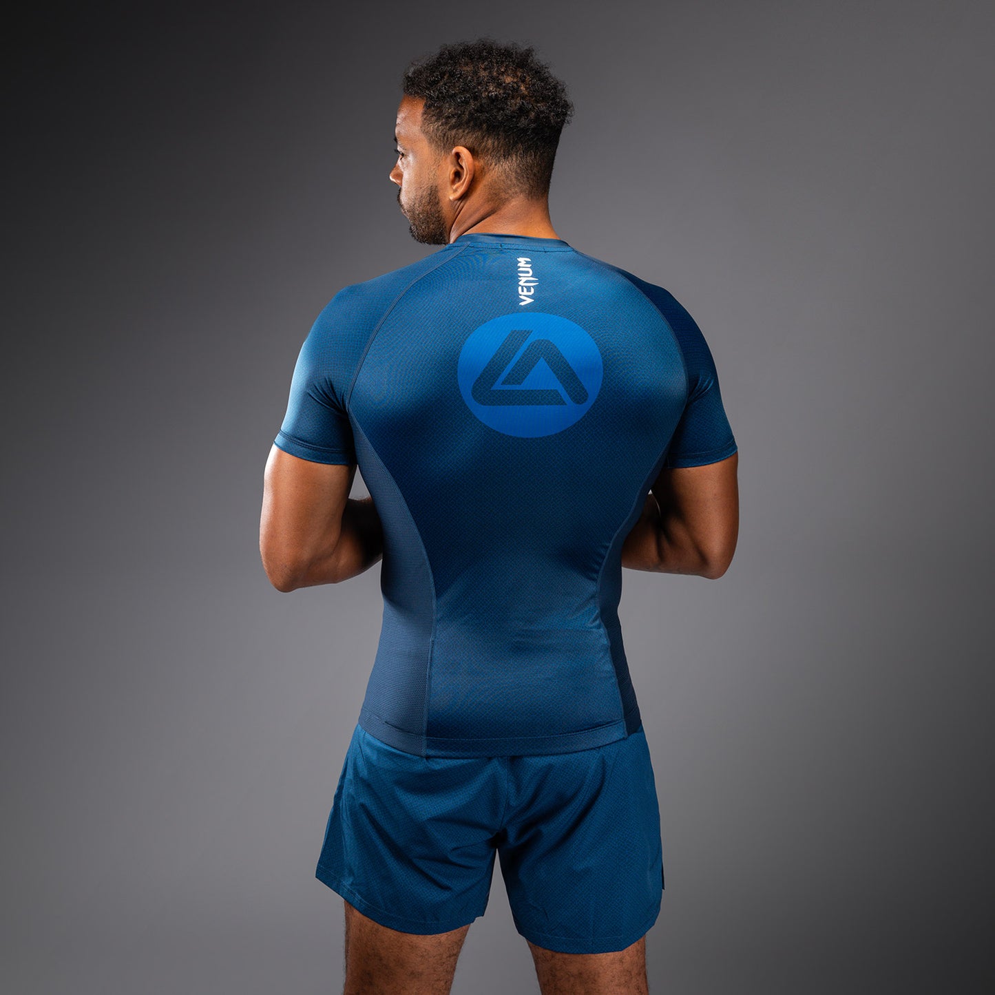 Venum X Roger Gracie Academy 반팔 래쉬가드 – 블루