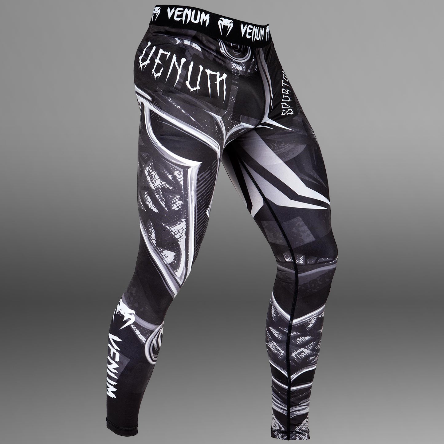 Venum Gladiator 3.0 컴프레션 팬츠 – 블랙/화이트
