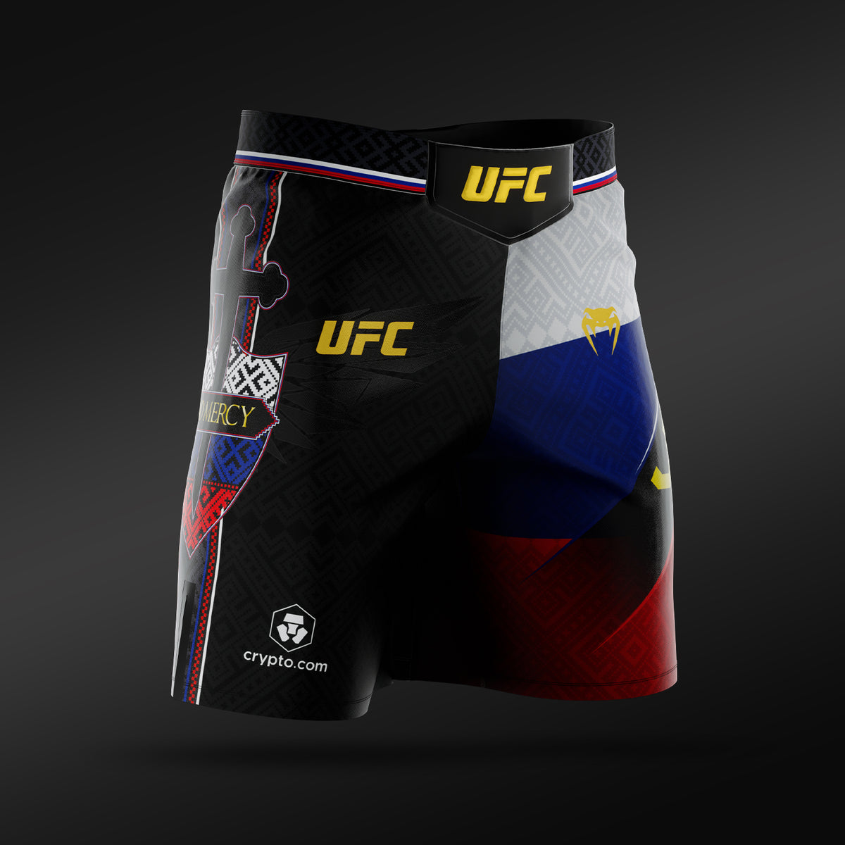 Venum UFC Unrivaled by Venum Petr Yan 남성용 롱 핏 파이트 쇼츠 – 블랙