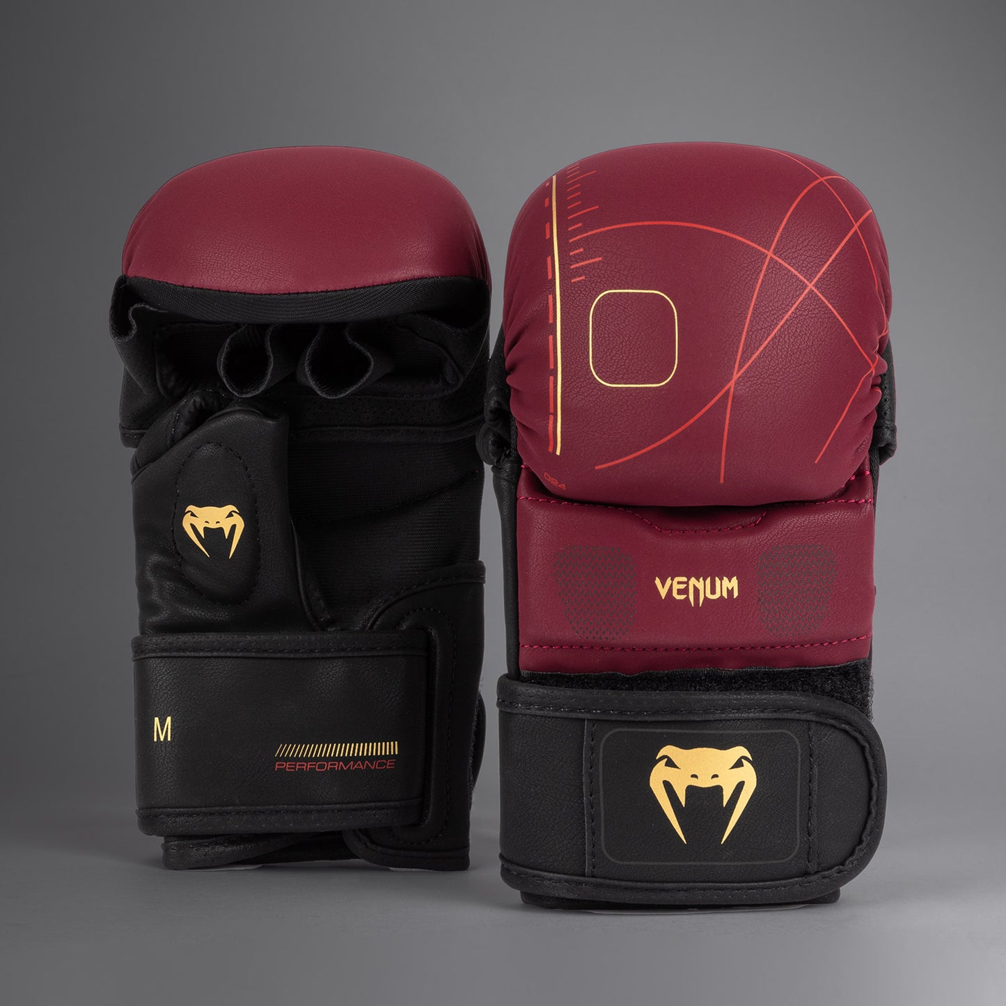 Venum Tactical XT 스파링 글러브 – 블랙/버건디/골드