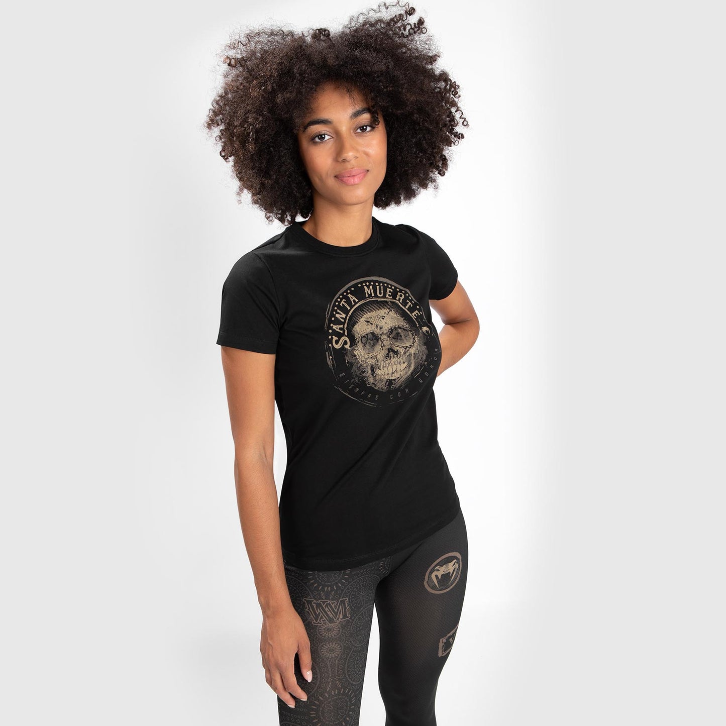 T-shirt Santa Muerte Dark Side Venum 여성용 - 블랙/브라운