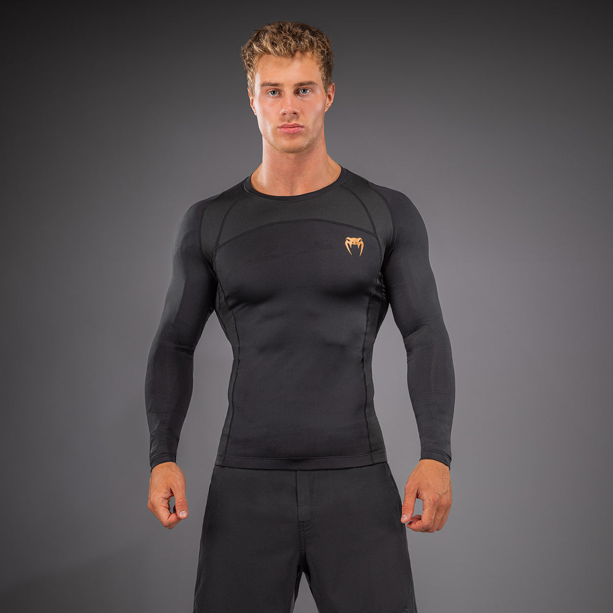 Venum G-Fit Revolution 긴팔 래시가드 - 블랙/코퍼