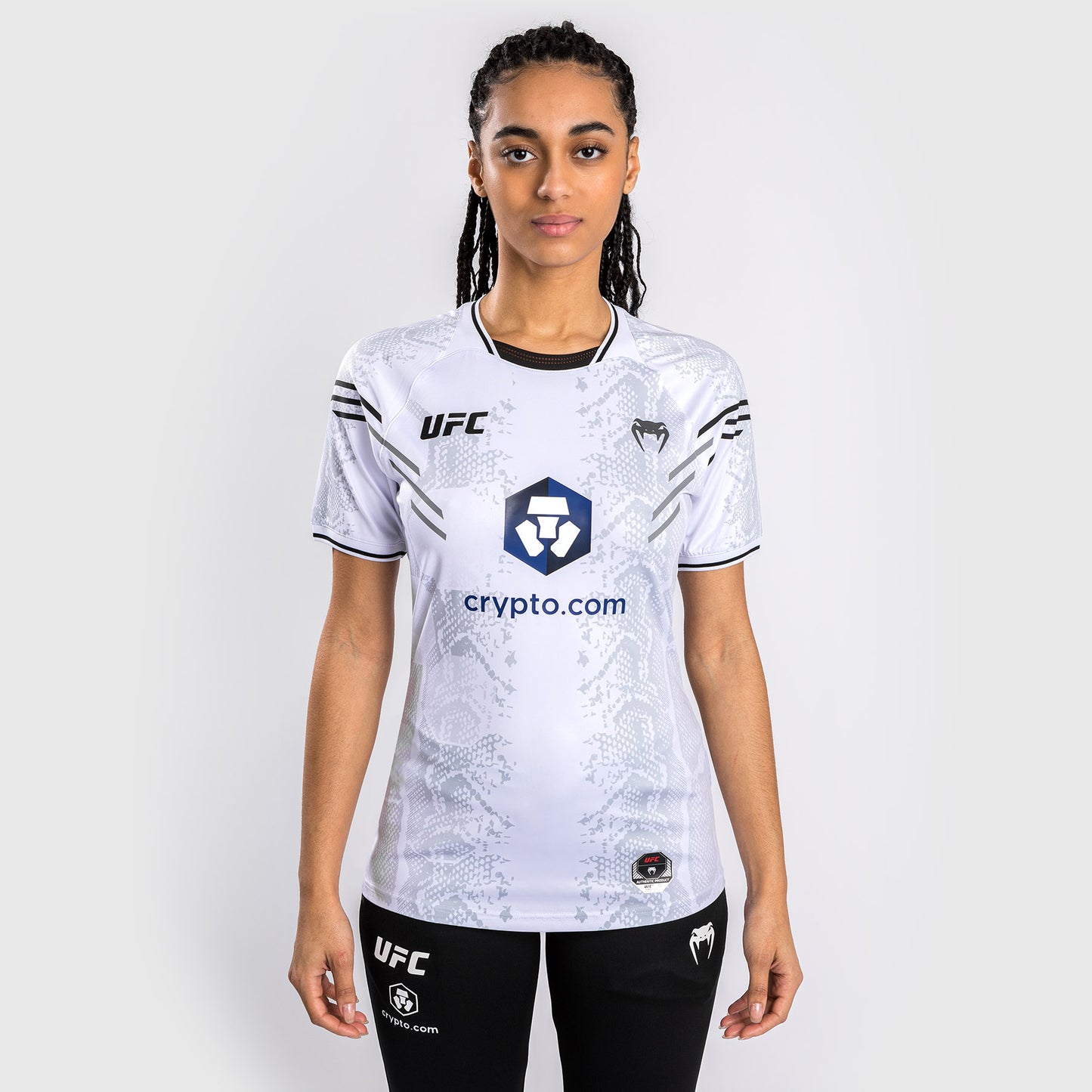 UFC Adrenaline by Venum Authentic Fight Night 여성용 워크아웃 저지 – 화이트