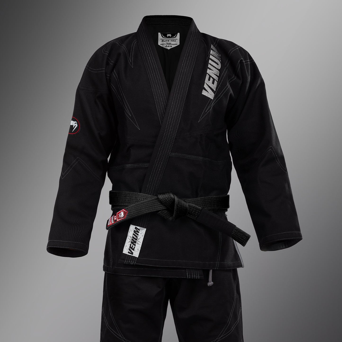 Venum Elite 5.0 브라질리언 주짓수 도복 (450 gsm) – 블랙