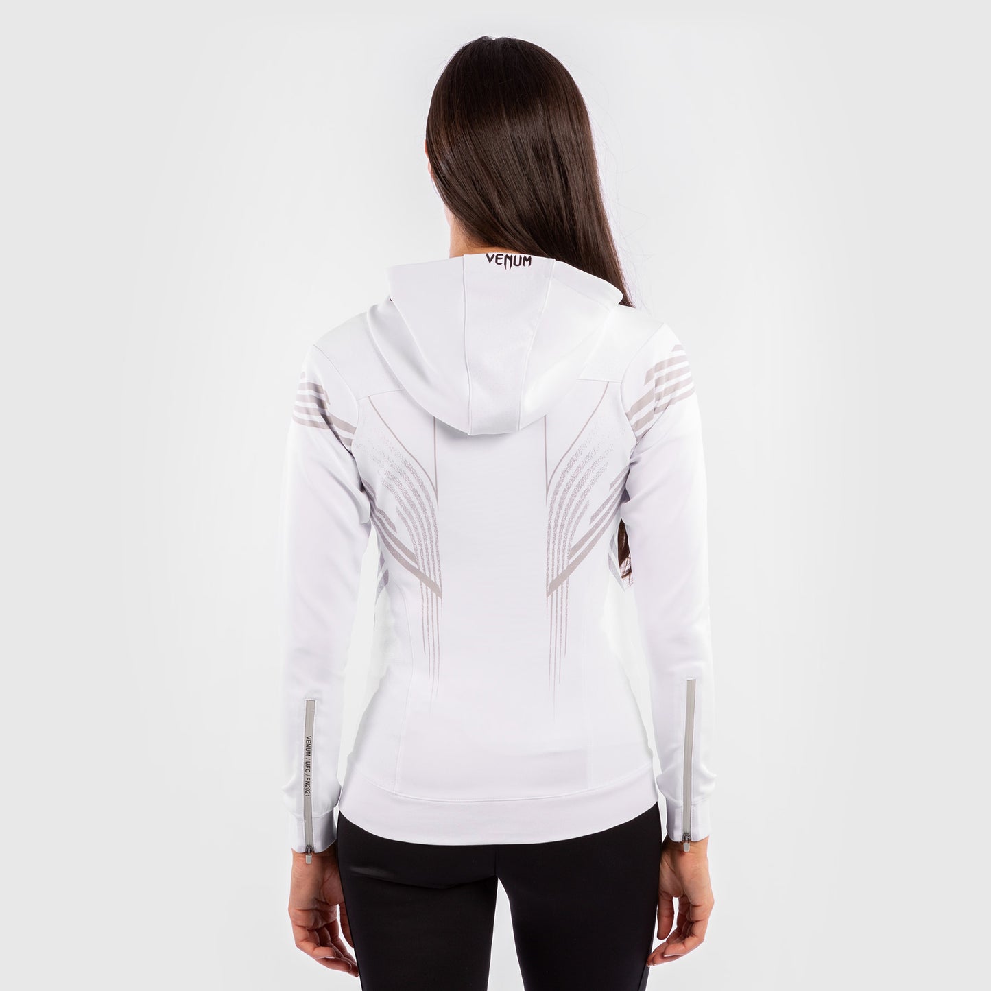 UFC Venum Authentic Fight Night 여성용 워크아웃 후디 – 화이트