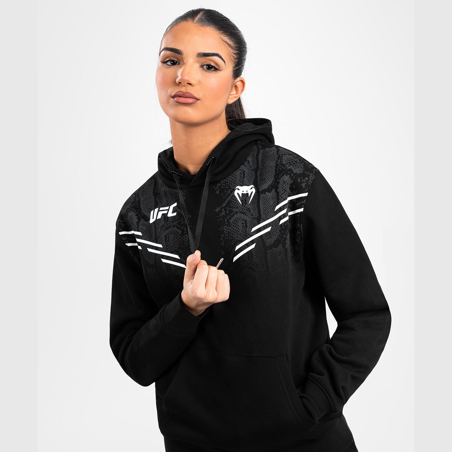 UFC Adrenaline by Venum Replica 여성용 후드 티셔츠 – 블랙