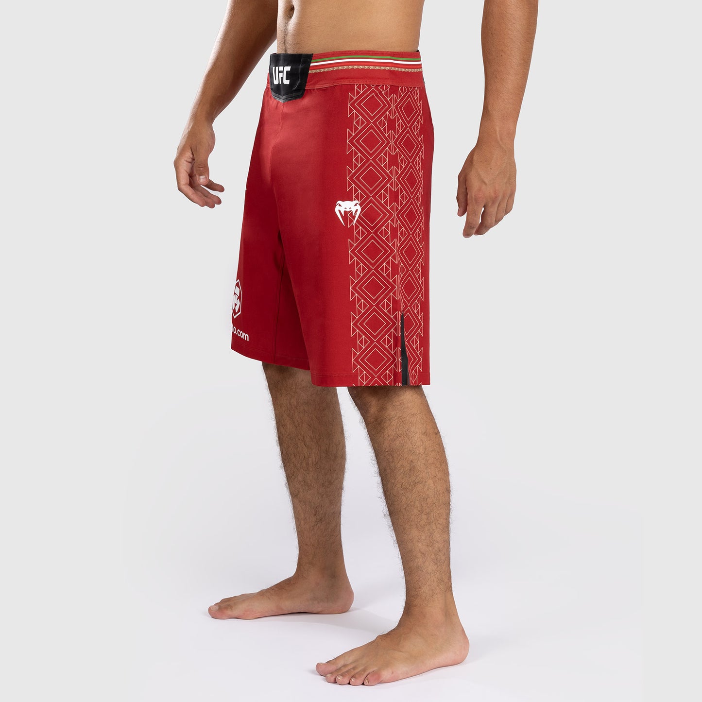 Noche UFC By Venum Authentic 남성용 파이트 쇼츠 – 롱 핏 – 레드