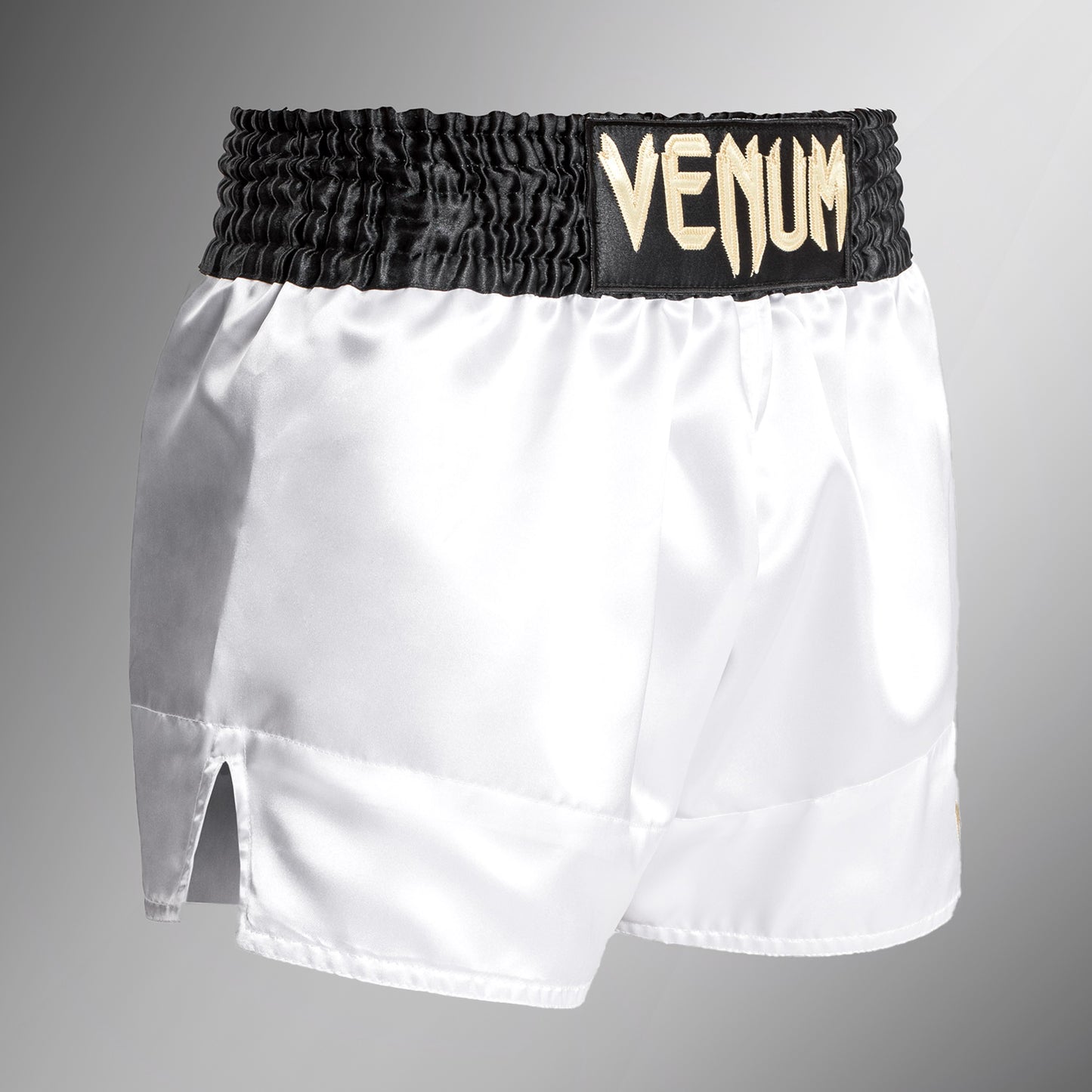 Venum Classic 무에타이 쇼츠 – 화이트/골드/블랙