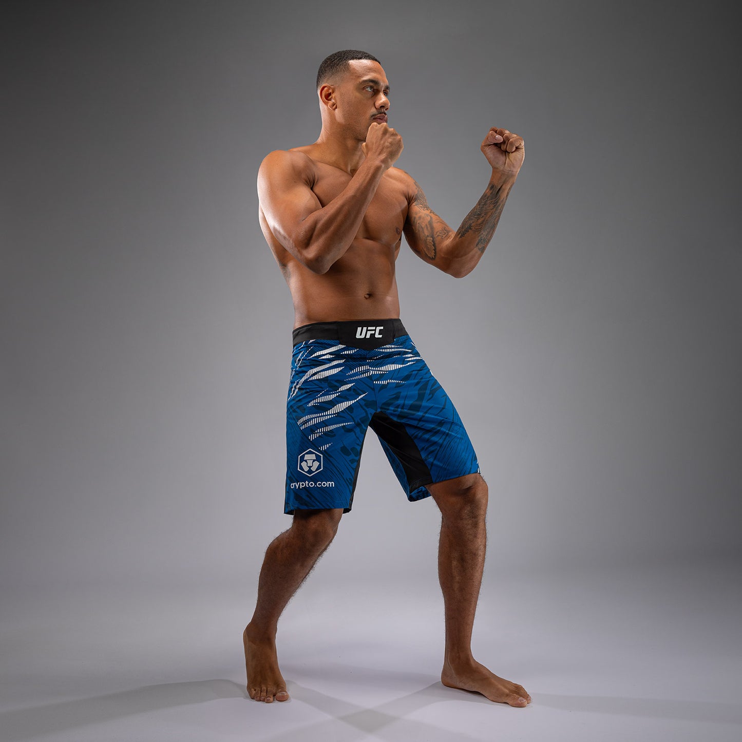 UFC Fusion by Venum Authentic Fight Night 남성용 파이트 쇼츠 – 롱 핏 – 블루