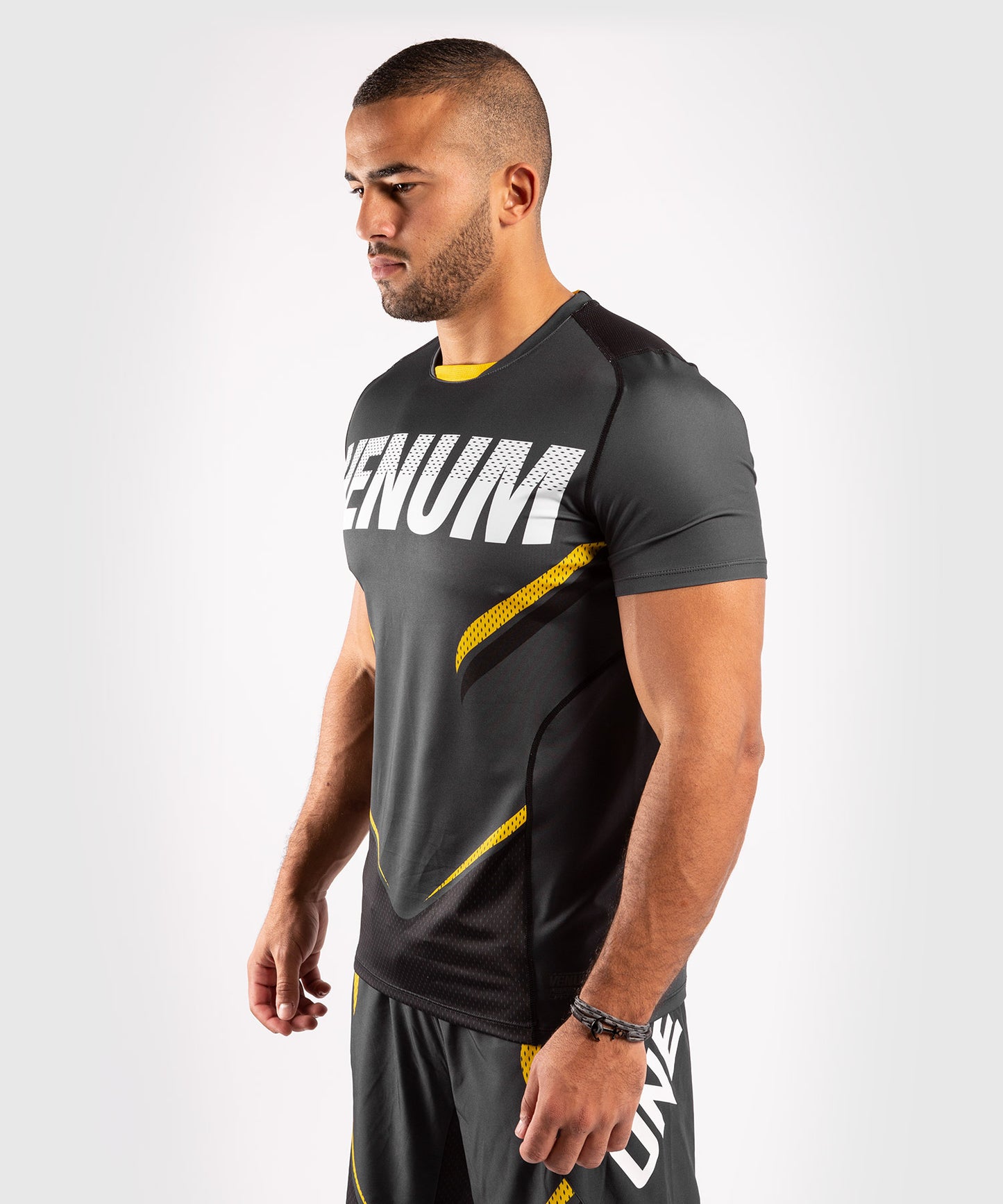 Venum ONE FC Impact Dry Tech T-Shirt - Grey/Yellow