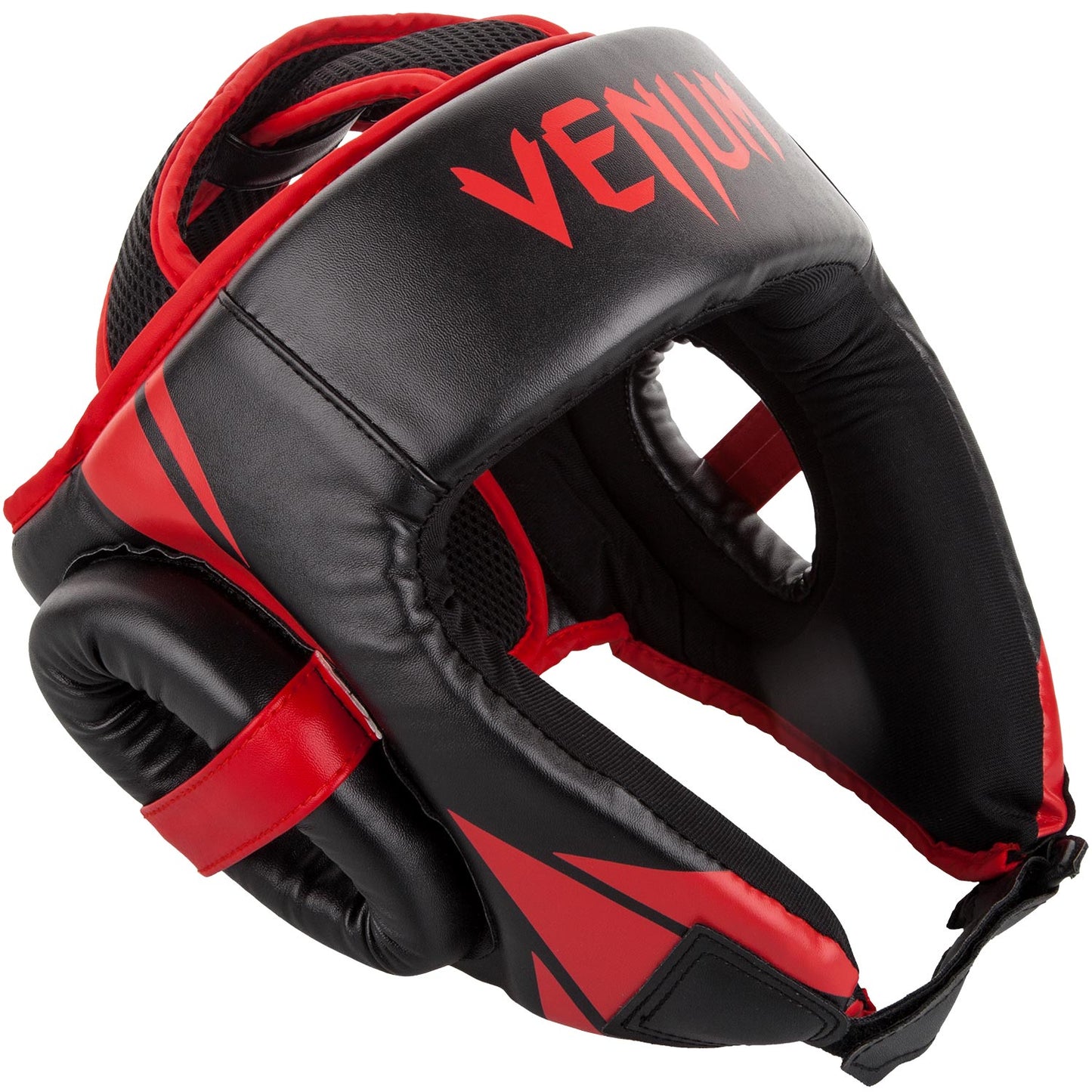 Venum Challenger Open Face Headgear - Black/Red